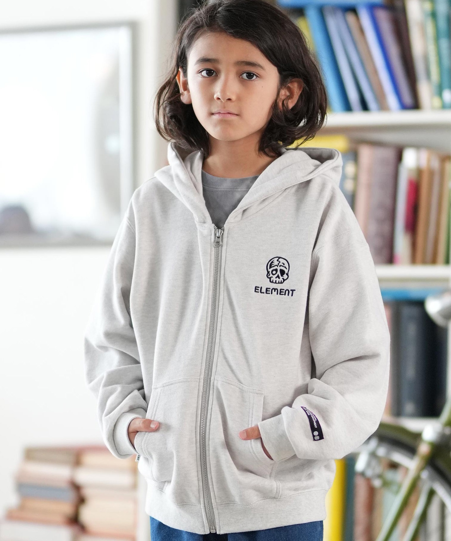 ELEMENT エレメント ジップアップ パーカー キッズ ジュニア 子供 裏毛