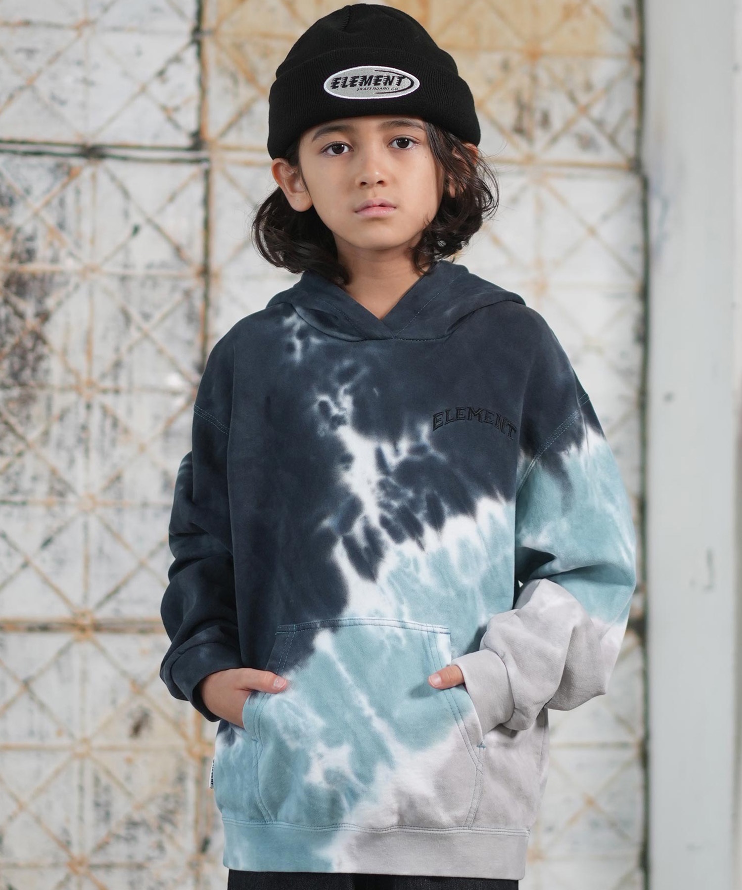 ELEMENT エレメント プルオーバー パーカー キッズ ジュニア 子供 ロゴ