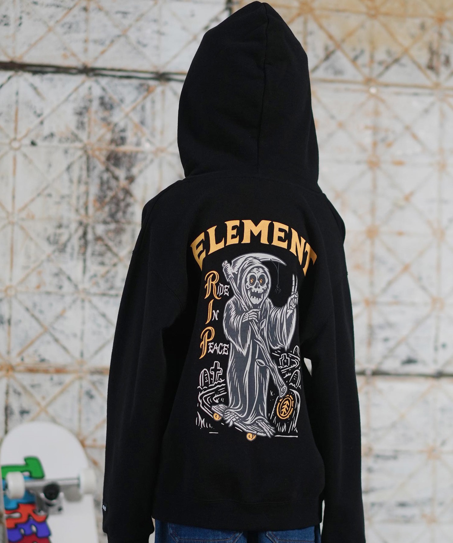 ELEMENT エレメント プルオーバー パーカー キッズ ジュニア 子供 ロゴ