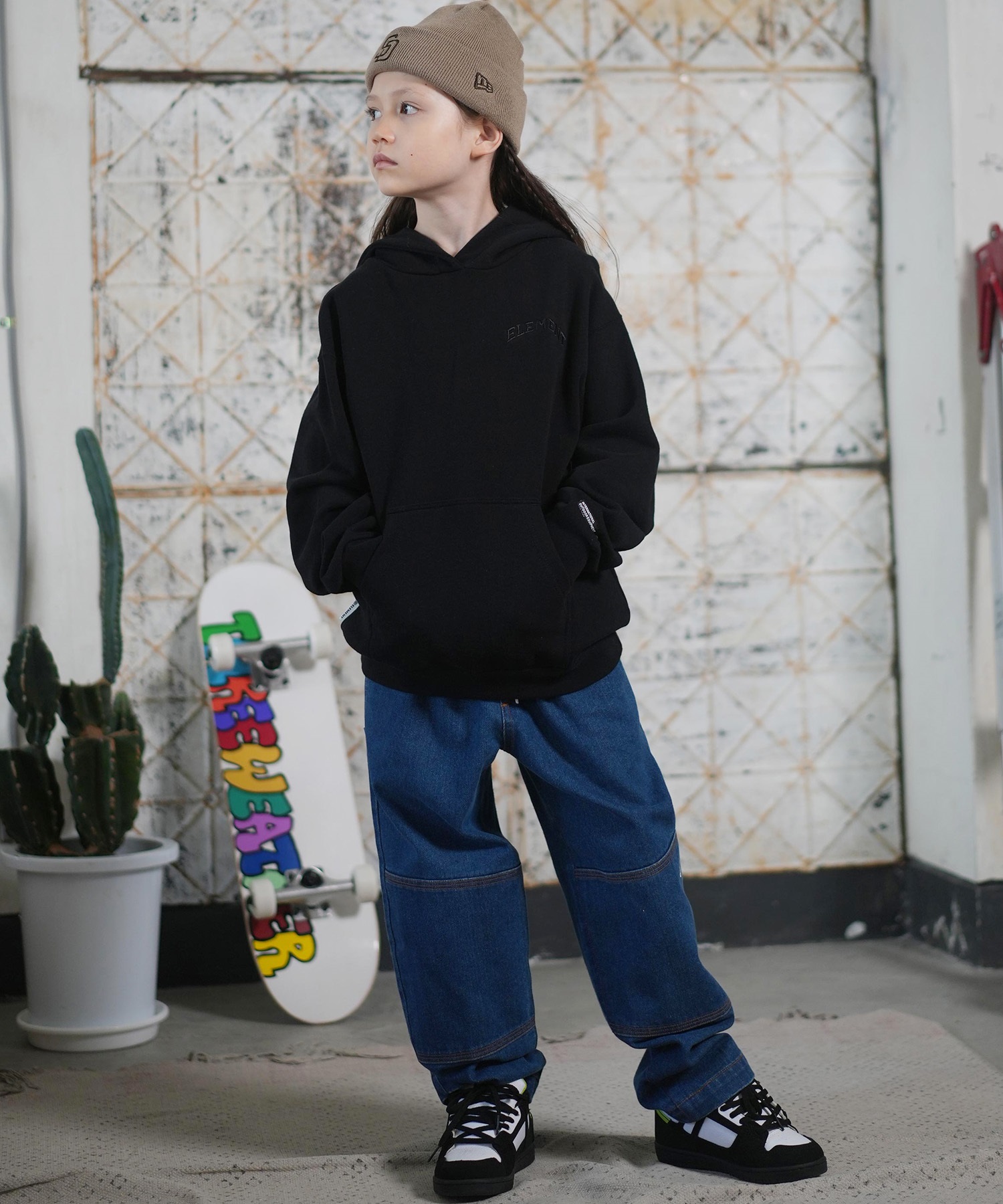 ELEMENT エレメント プルオーバー パーカー キッズ ジュニア 子供 ロゴ