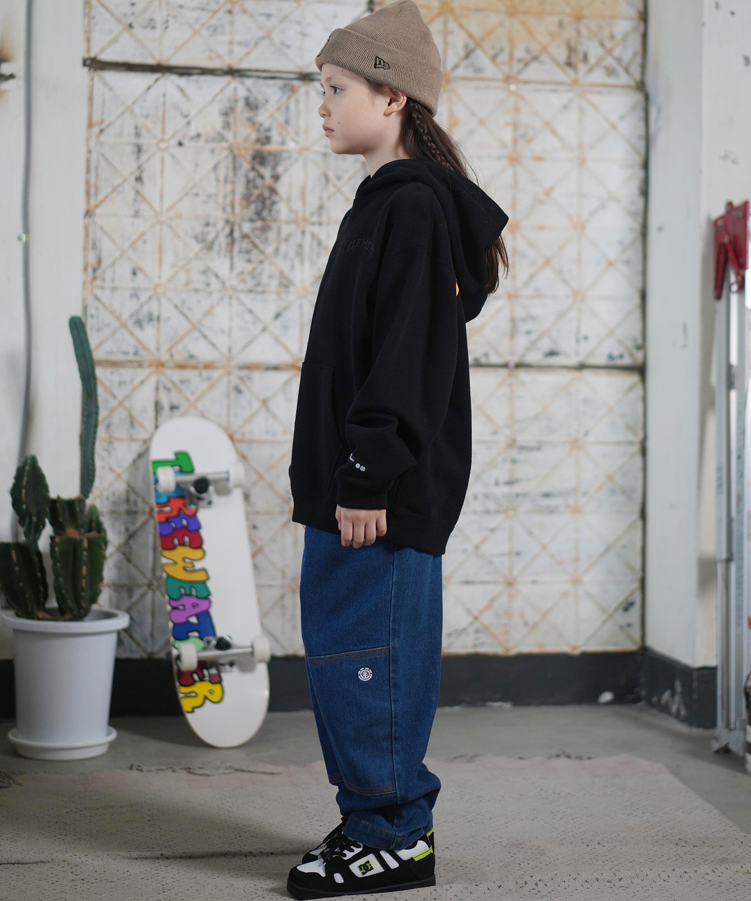 ELEMENT エレメント プルオーバー パーカー キッズ ジュニア 子供 ロゴ