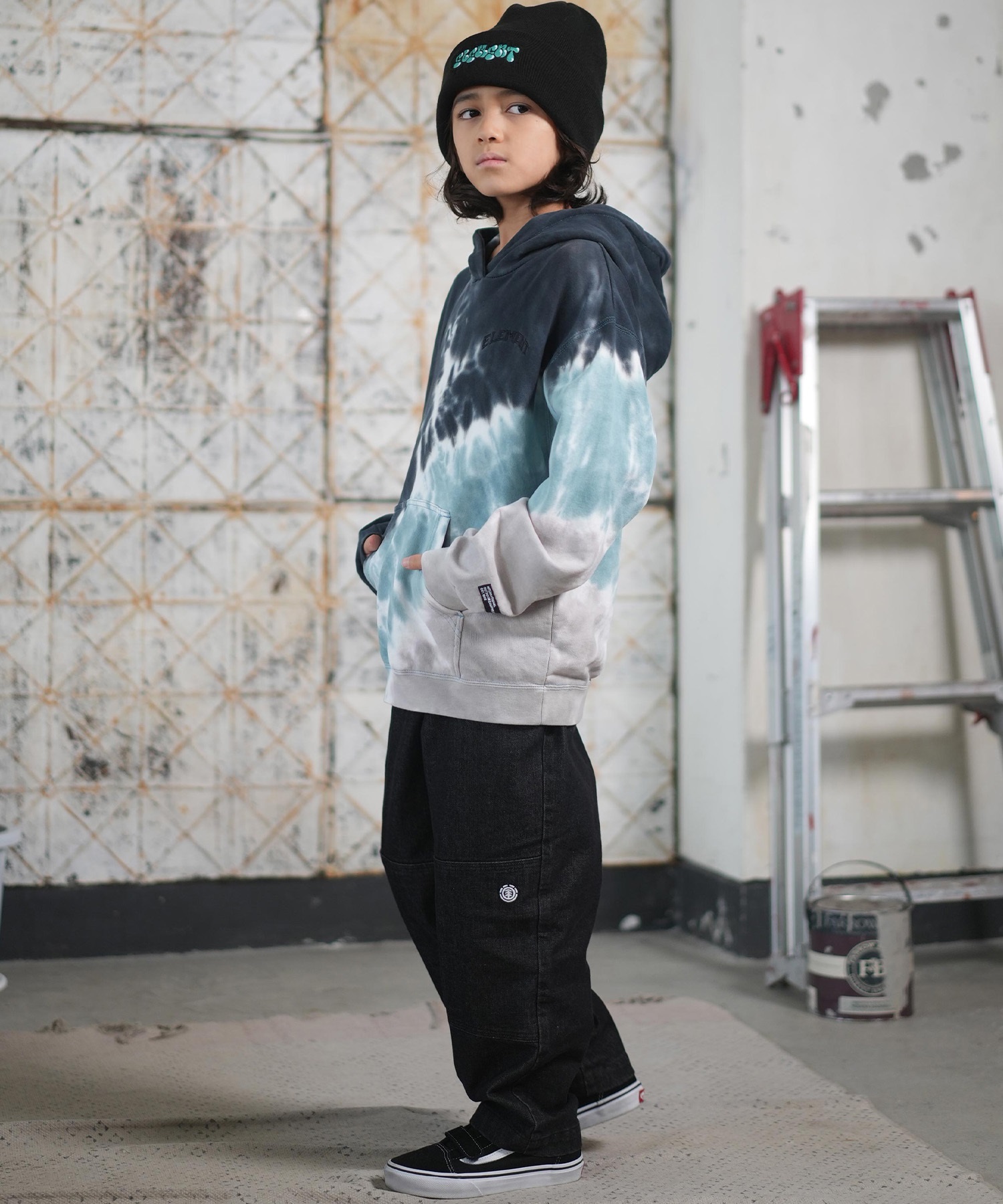 ELEMENT エレメント プルオーバー パーカー キッズ ジュニア 子供 ロゴ