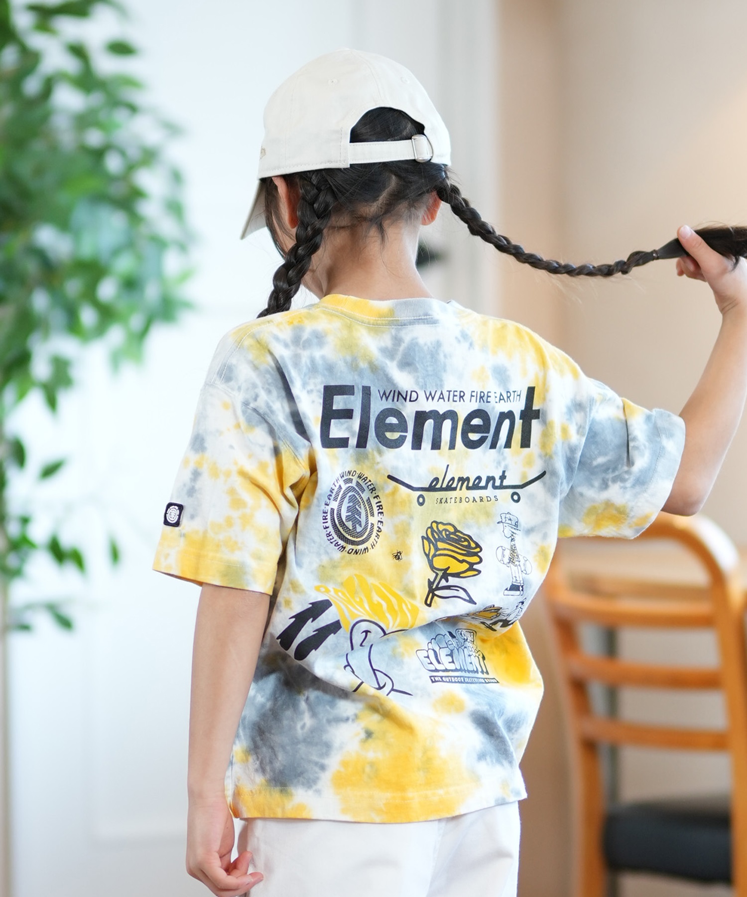 ELEMENT エレメント Tシャツ キッズ 半袖 バックプリント AGE OF SS YOUTH BF025-230(WHT-130cm)