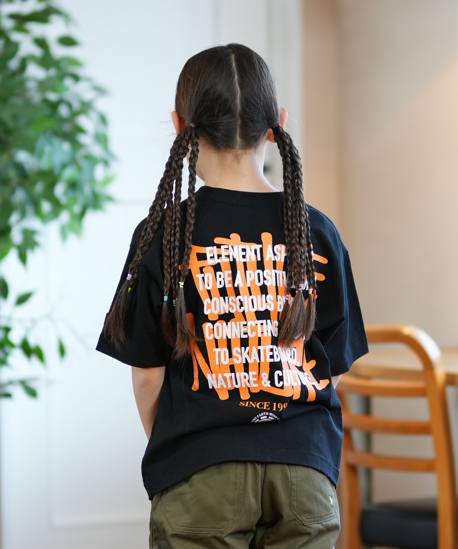 ELEMENT エレメント Tシャツ キッズ 半袖 バックプリント LAYER TAGGING SS YOUTH BF025-232(WHT-130cm)