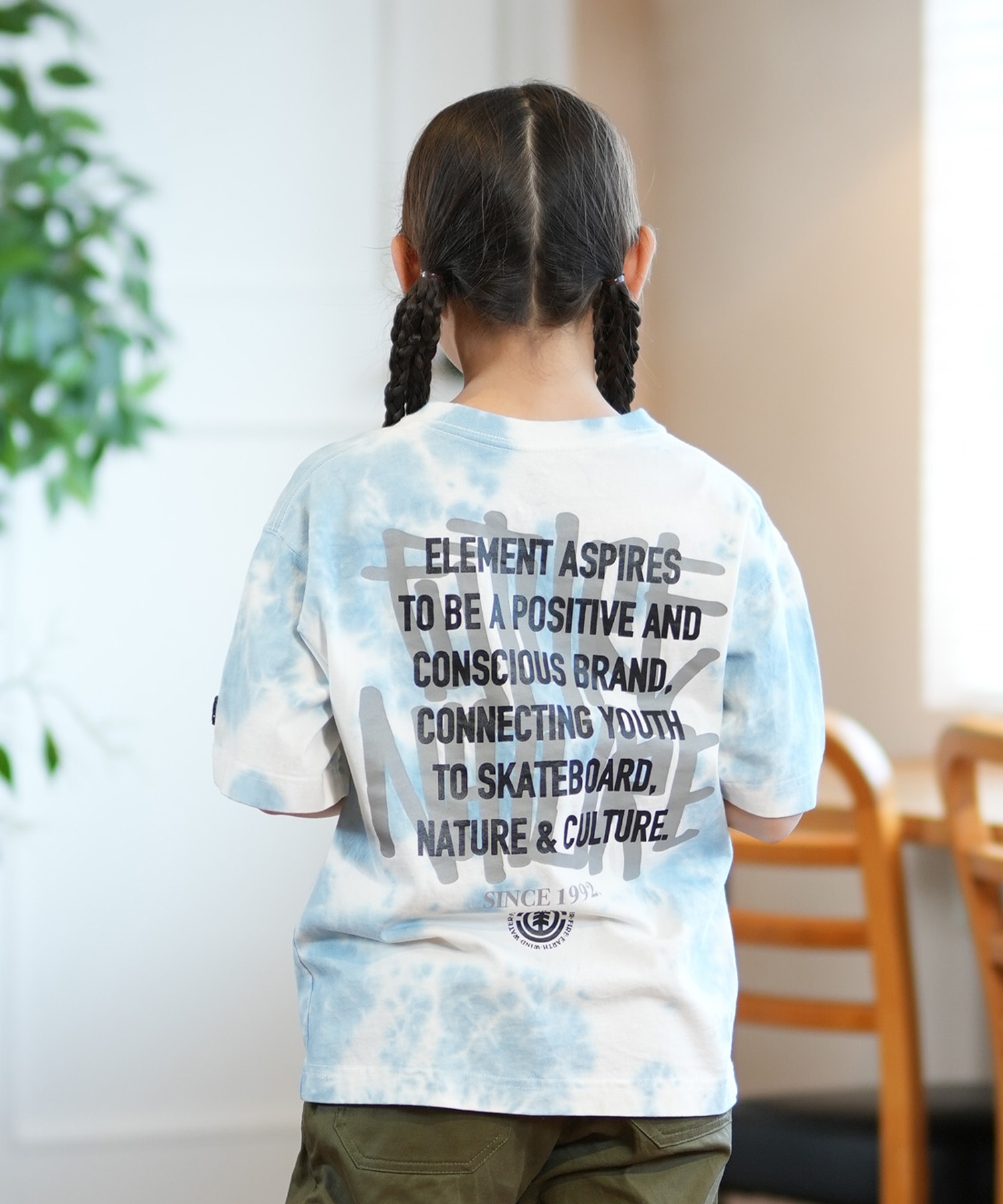 ELEMENT エレメント Tシャツ キッズ 半袖 バックプリント LAYER TAGGING SS YOUTH BF025-232(WHT-130cm)