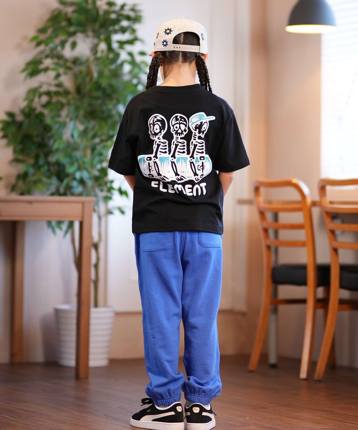 ELEMENT エレメント 半袖 Tシャツ キッズ バックプリント TIMBER 3 SS YOUTH BF025-241(FBK-130cm)