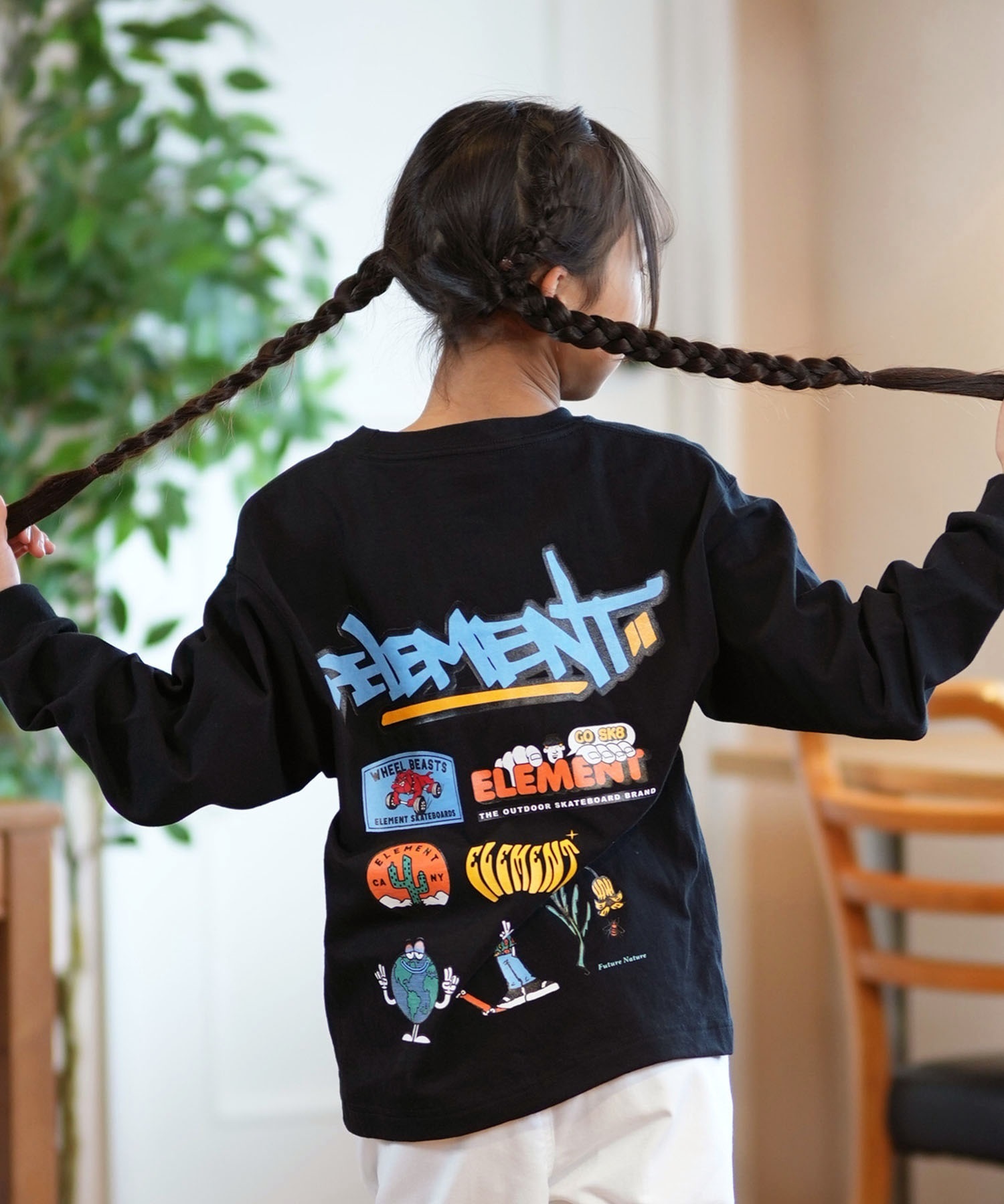 ELEMENT エレメント 長袖 Tシャツ キッズ ロンT バックプリント