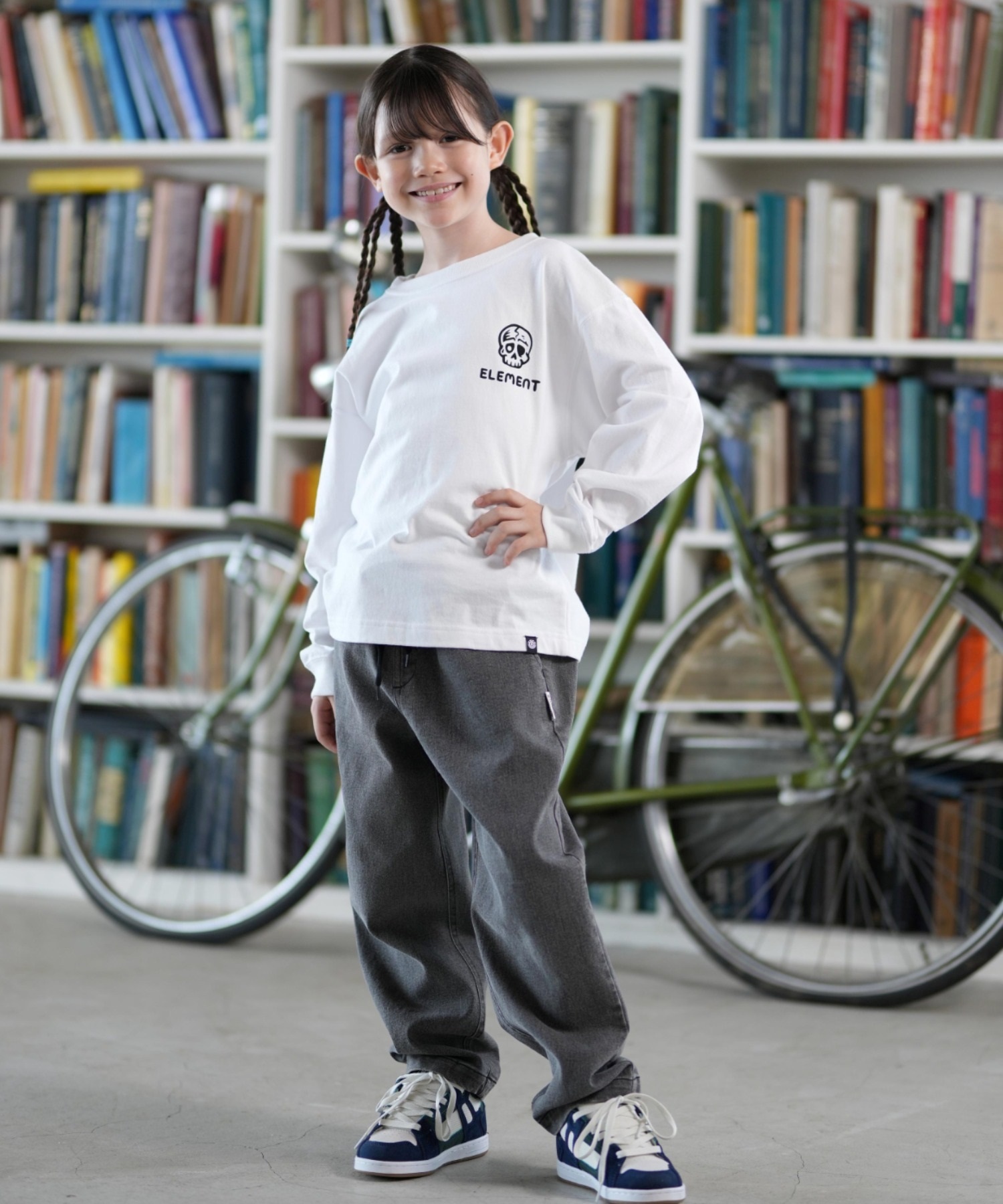ELEMENT エレメント 長袖 Tシャツ キッズ ジュニア ロンT TIMBER 3 LS YOUTH BF026-060(FBK-130cm)