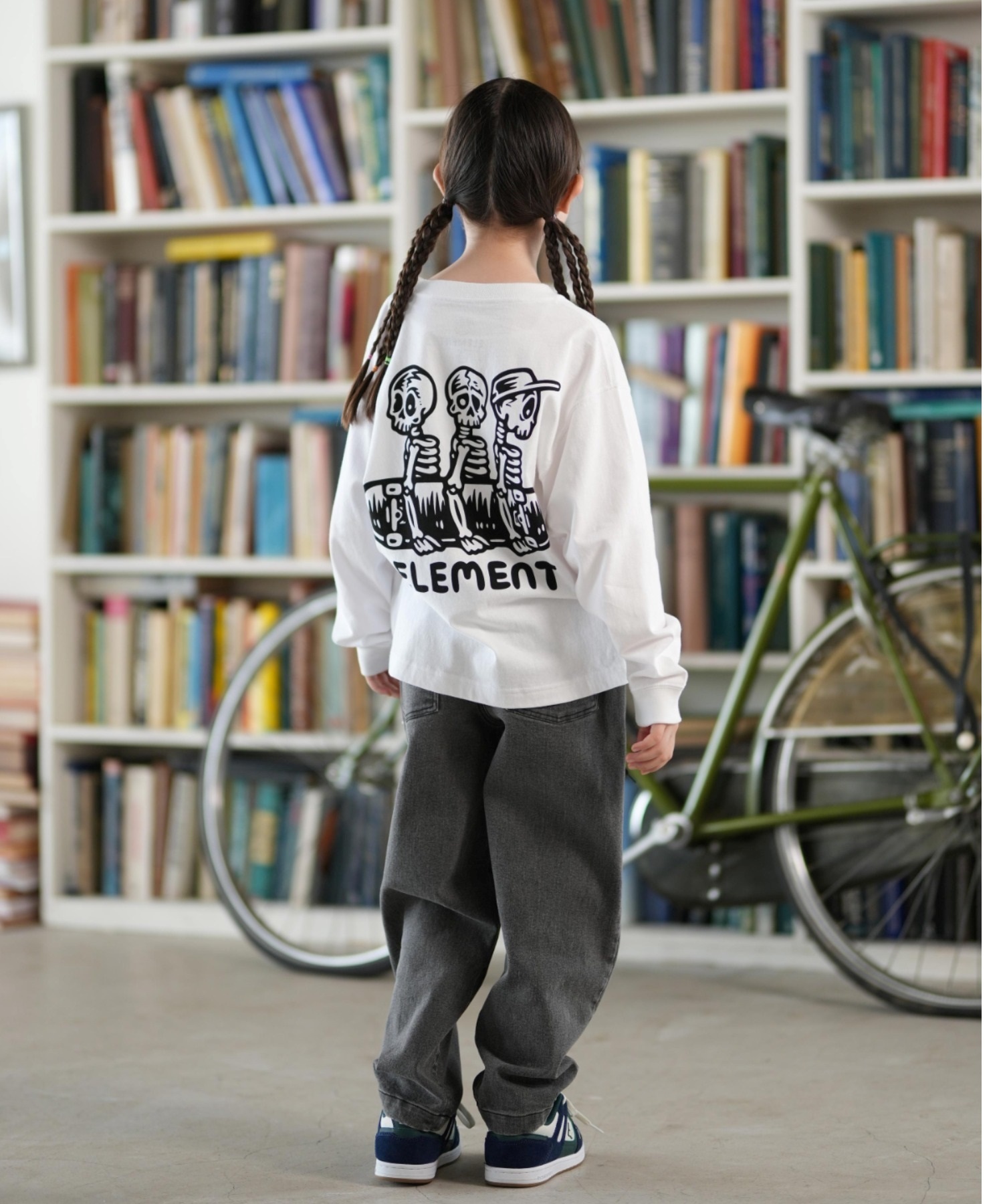 ELEMENT エレメント 長袖 Tシャツ キッズ ジュニア ロンT TIMBER 3 LS YOUTH BF026-060(FBK-130cm)