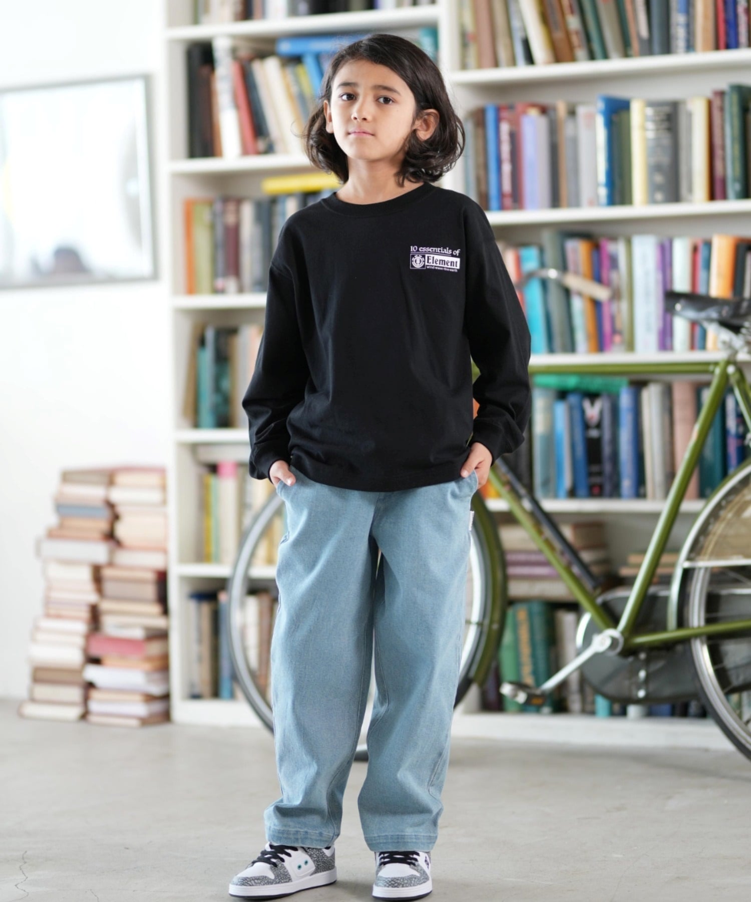 ELEMENT エレメント 長袖 Tシャツ キッズ ジュニア ロンT ESSENTIAL LS
