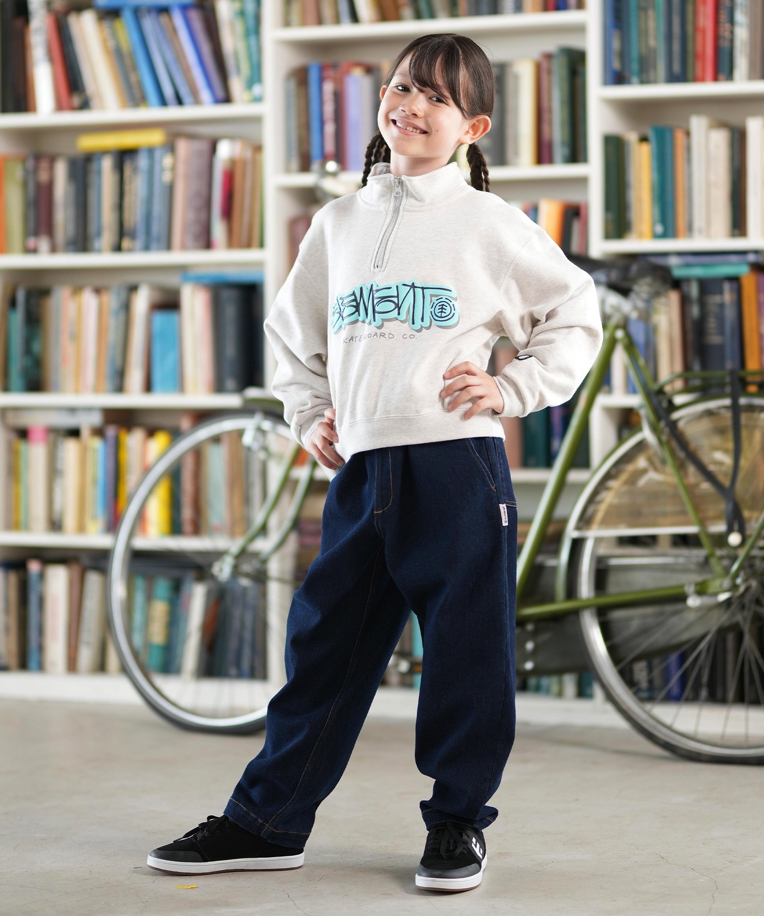 ELEMENT エレメント トレーナー スウェット キッズ ジュニア TAG HALF