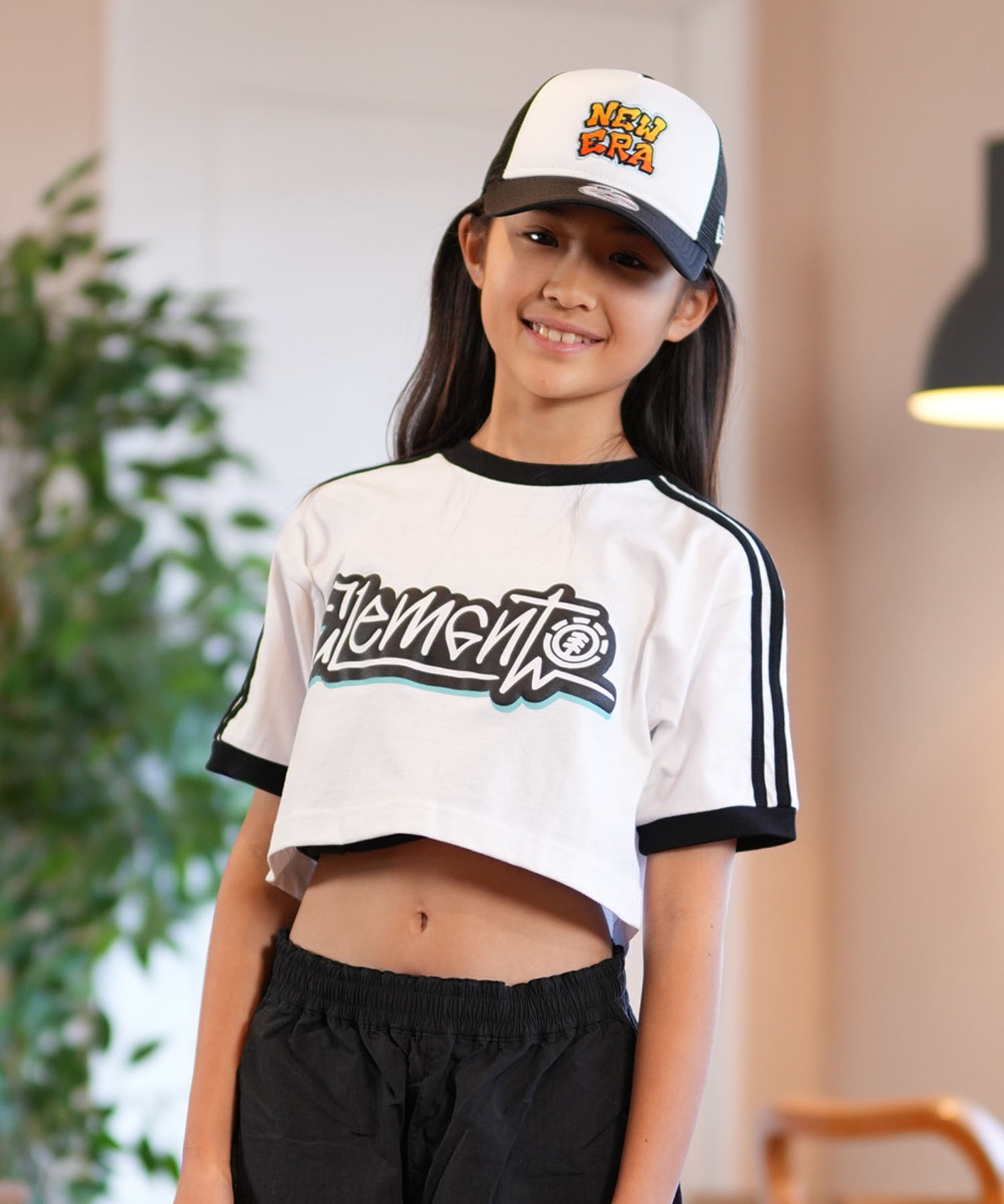 ELEMENT エレメント 半袖 Tシャツ キッズ ジュニア 子供 クロップド丈