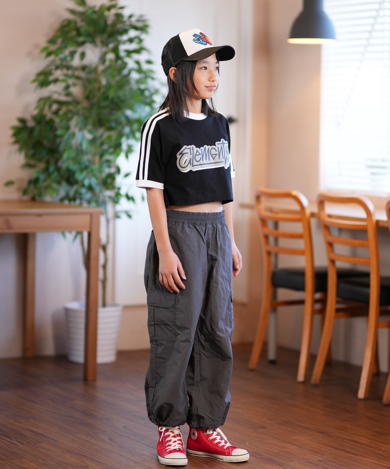 ELEMENT エレメント 半袖 Tシャツ キッズ ジュニア 子供 クロップド丈