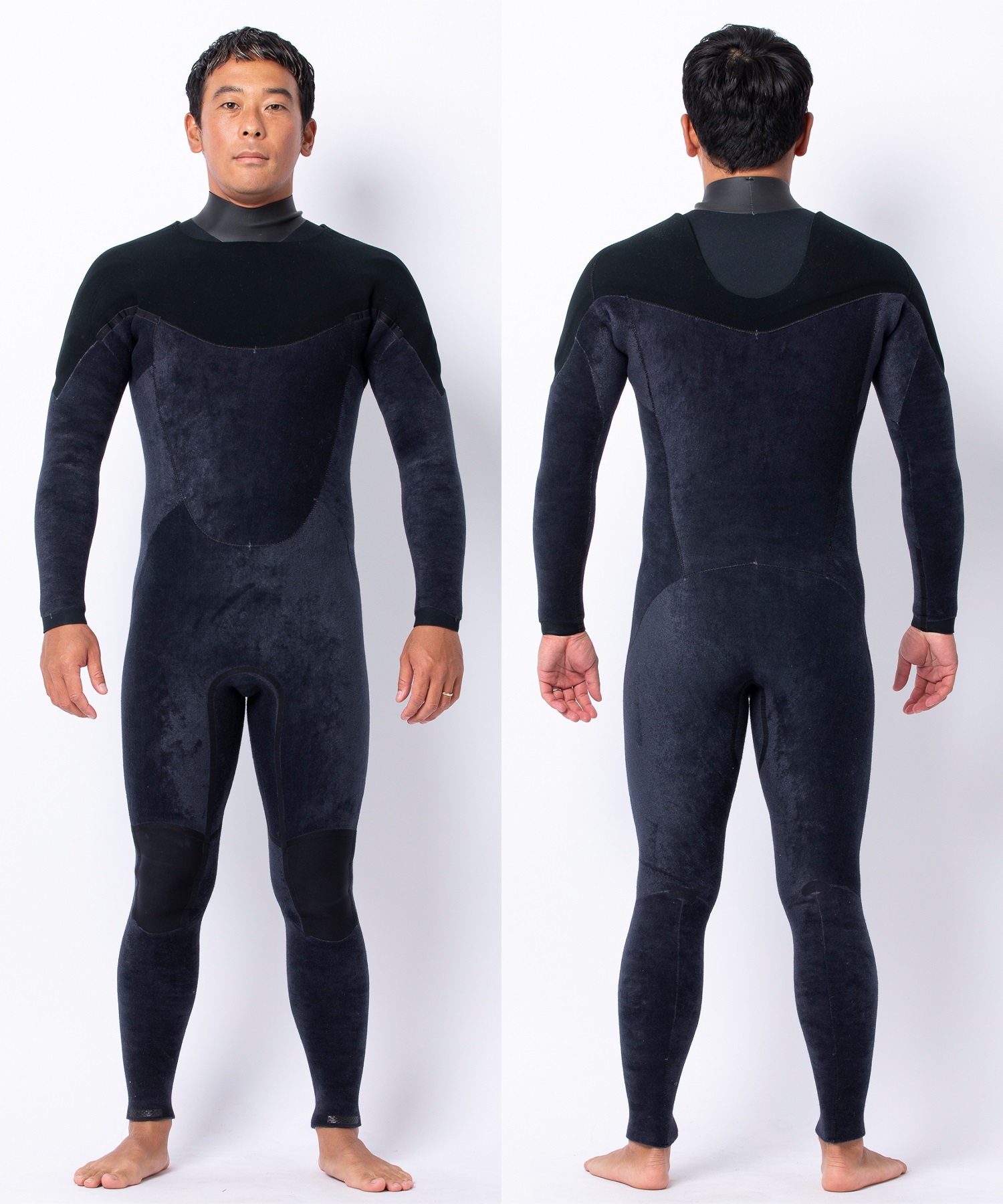 AIRTIGHT エアータイト JERSEMI FUSION 3X3mm メンズ サーフィン ウェットスーツ ジャージセミドライ ジャーセミ ムラサキスポーツ限定(BLK-M)