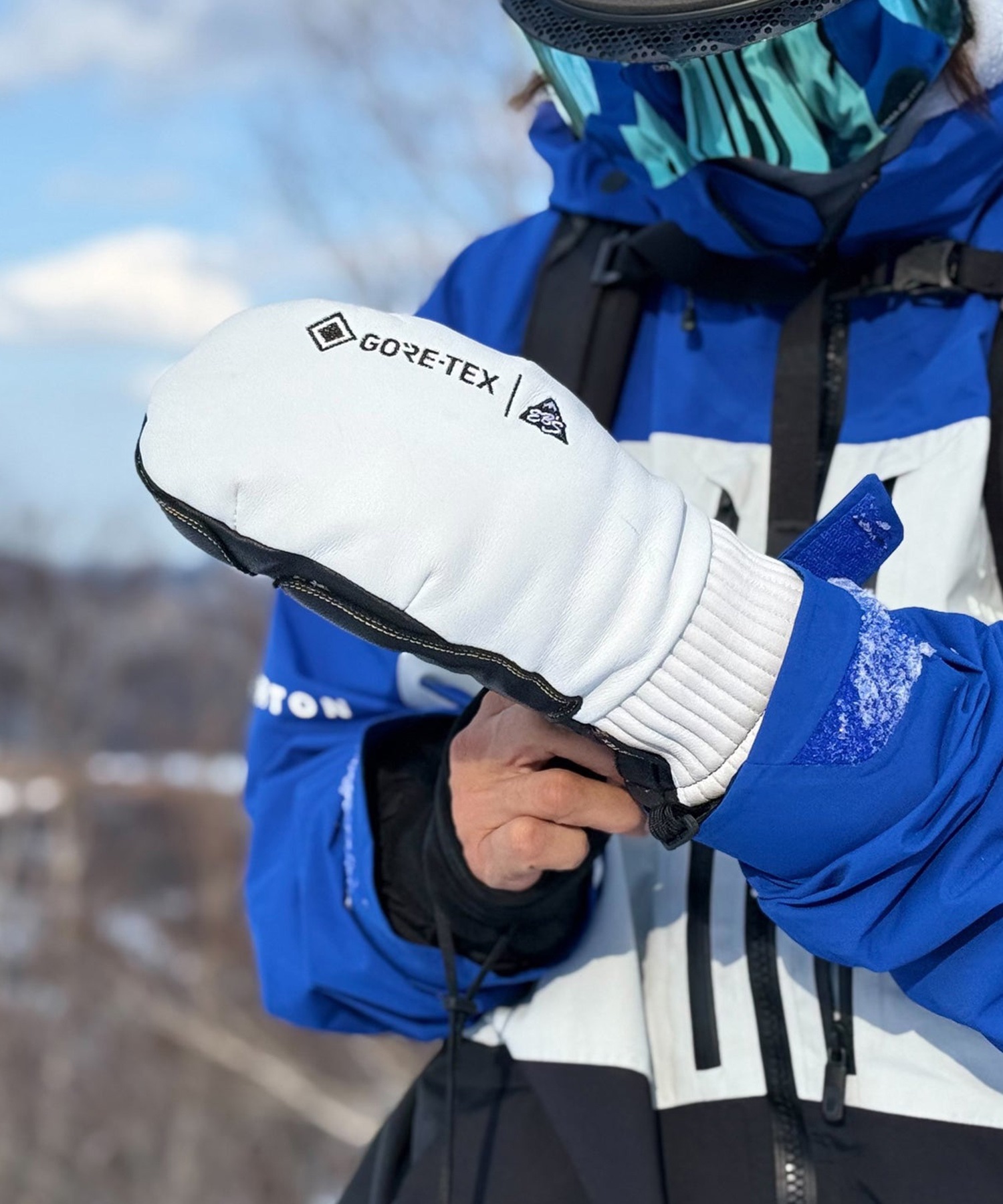 eb's エビス CARVING MITT スノーボード グローブ ユニセックス ムラサキスポーツ 25-26モデル MM G24 【2526】(WHITE-M)