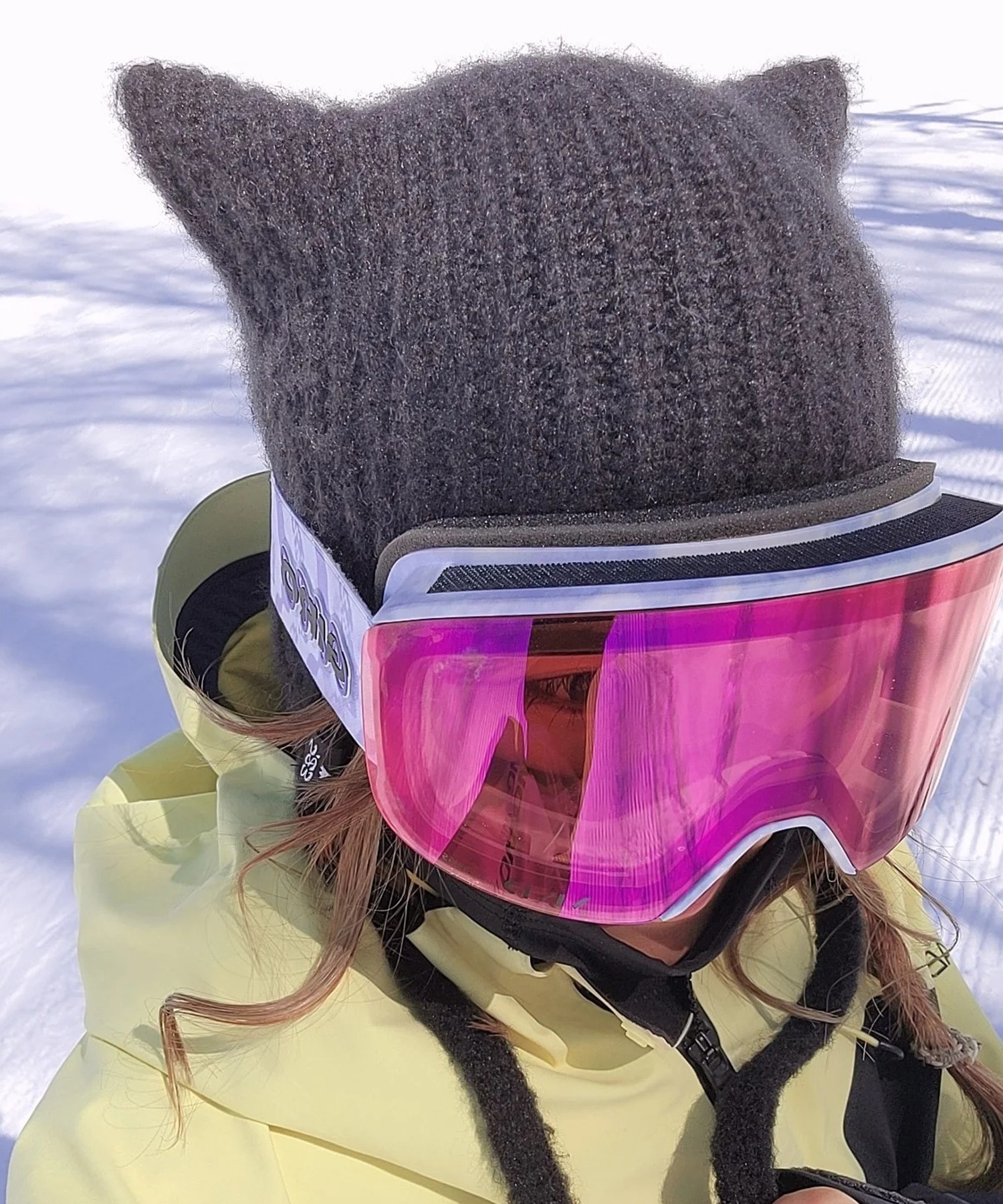 earlskateboardsビーニー eb's エビス CAT BEANIE スノーボード ビーニー ユニセックス ムラサキ