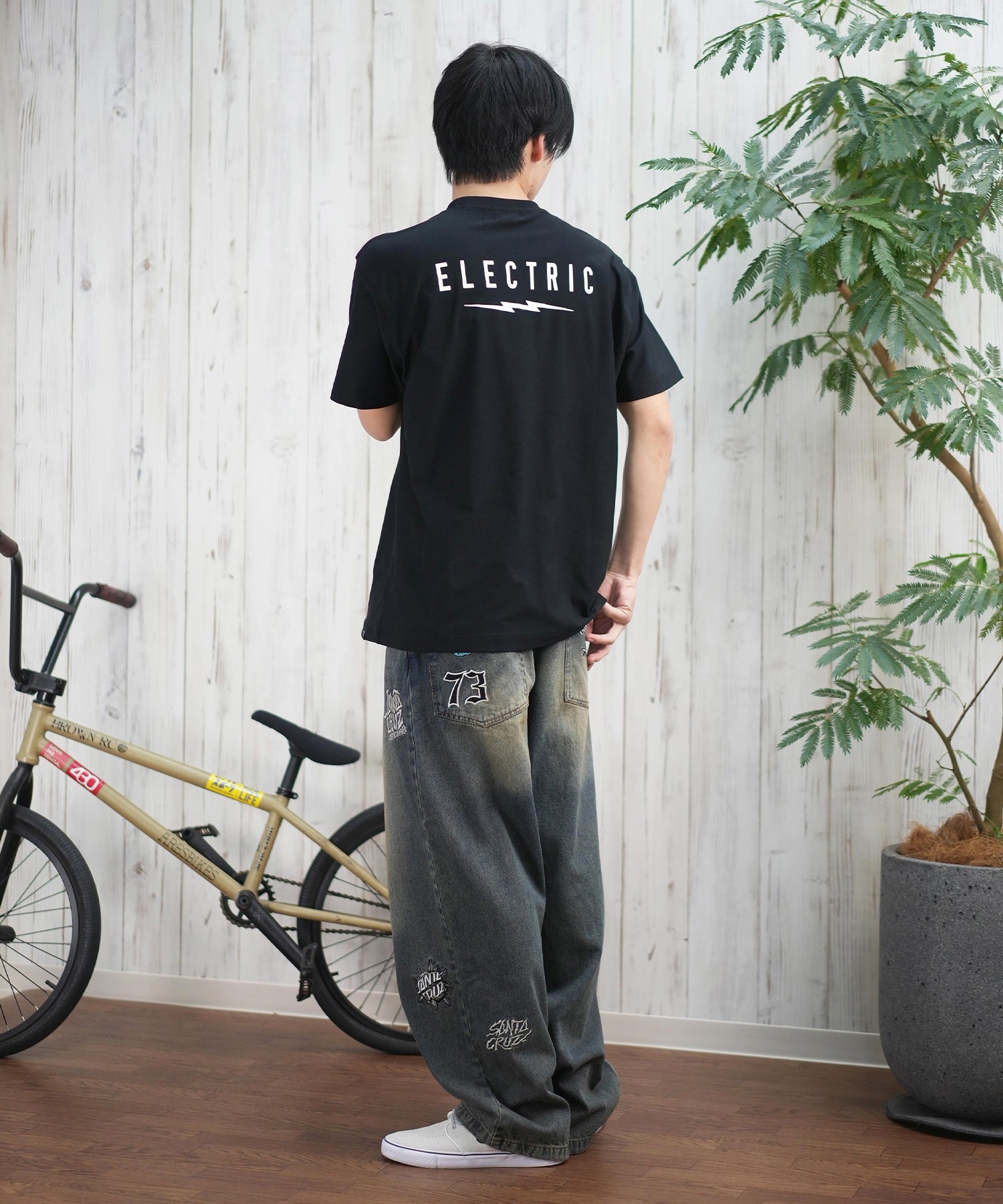 Electric エレクトリック 半袖 Tシャツ メンズ バックプリント ロゴ 
