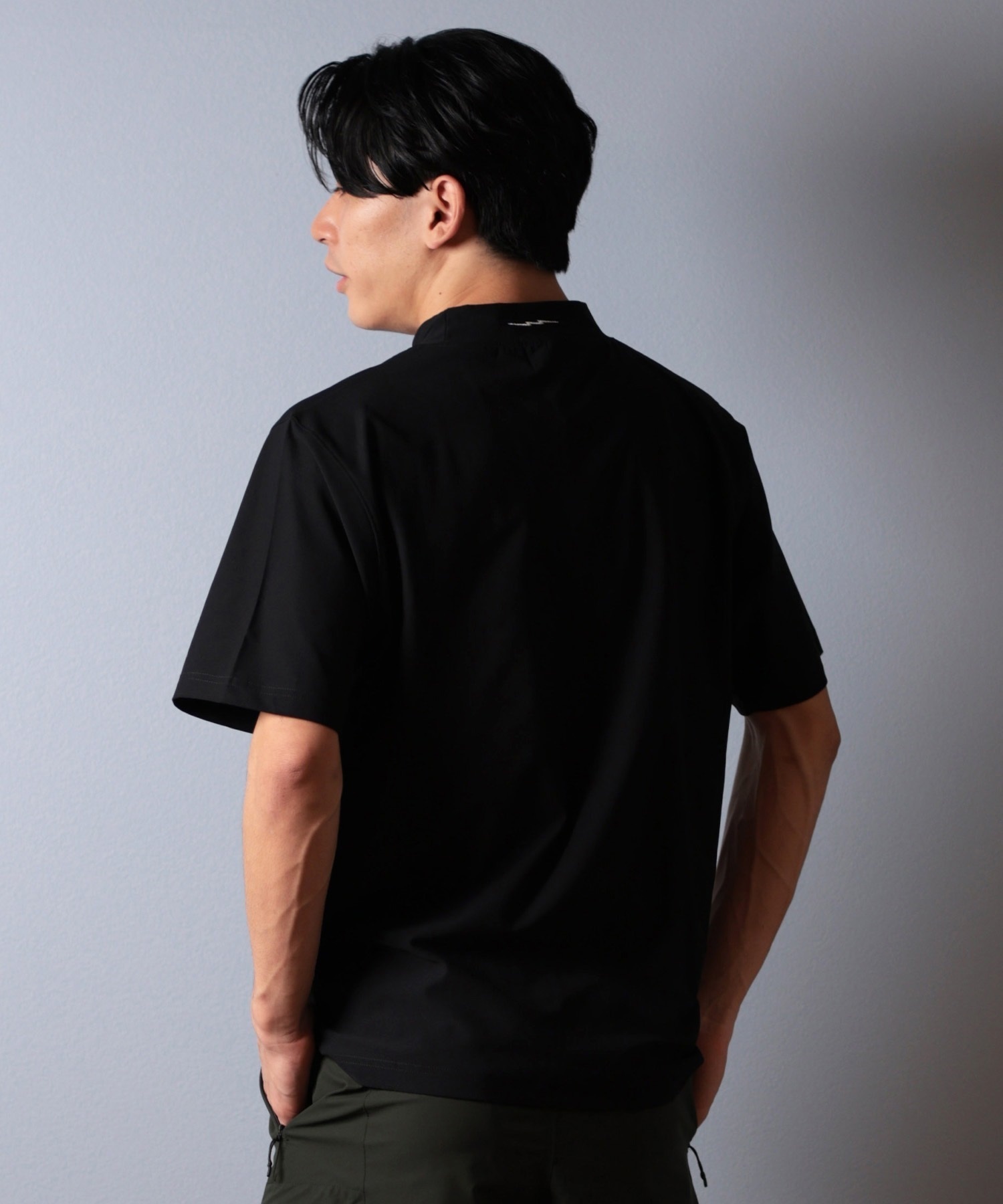 Electric エレクトリック 半袖 Tシャツ メンズ 1PT GOLF LG DRY MNECK SST EG25ST01 ムラサキスポーツ限定(BLACK-S)
