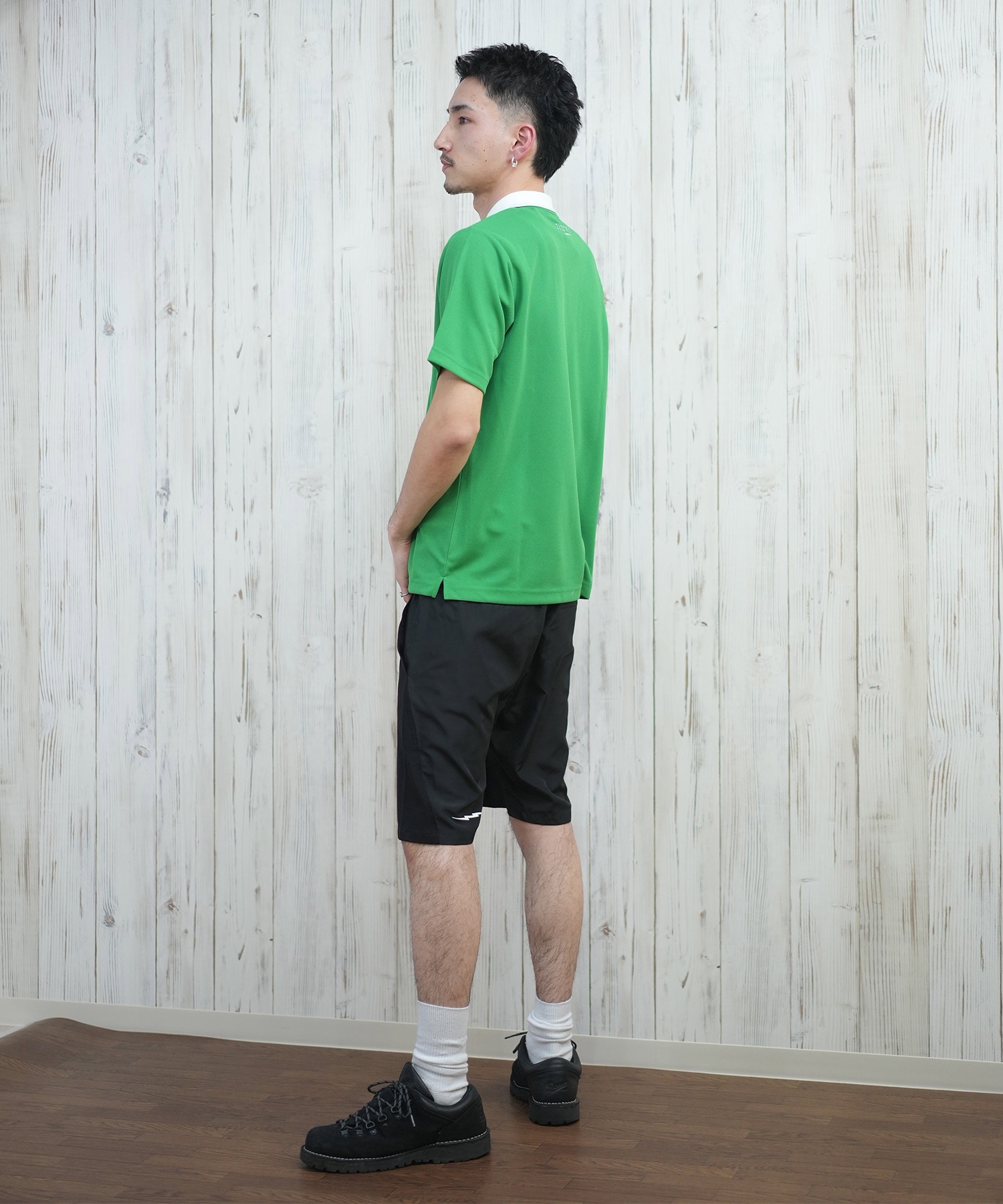 Electric エレクトリック ポロシャツ メンズ ワンポイント シンプル 1POINT GOLF LOGO S S POLO EG25SU05(BLACK-S)