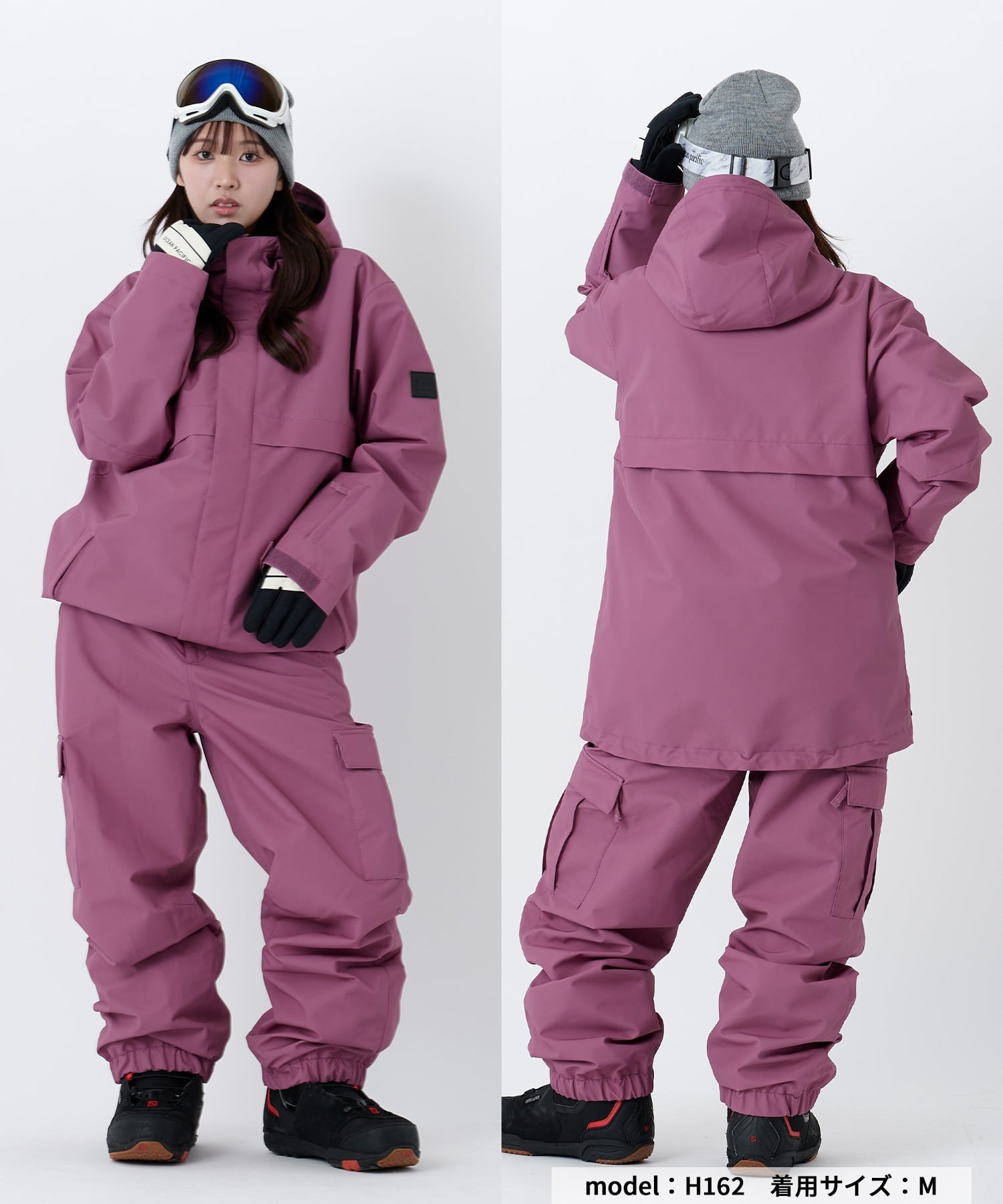 スノーボードウェア（女性用）黒×ピンク　ムラサキスポーツ　ムラスポ　レディース スノーボードウェア（女性用）黒×ピンク ムラサキスポーツ ムラスポ