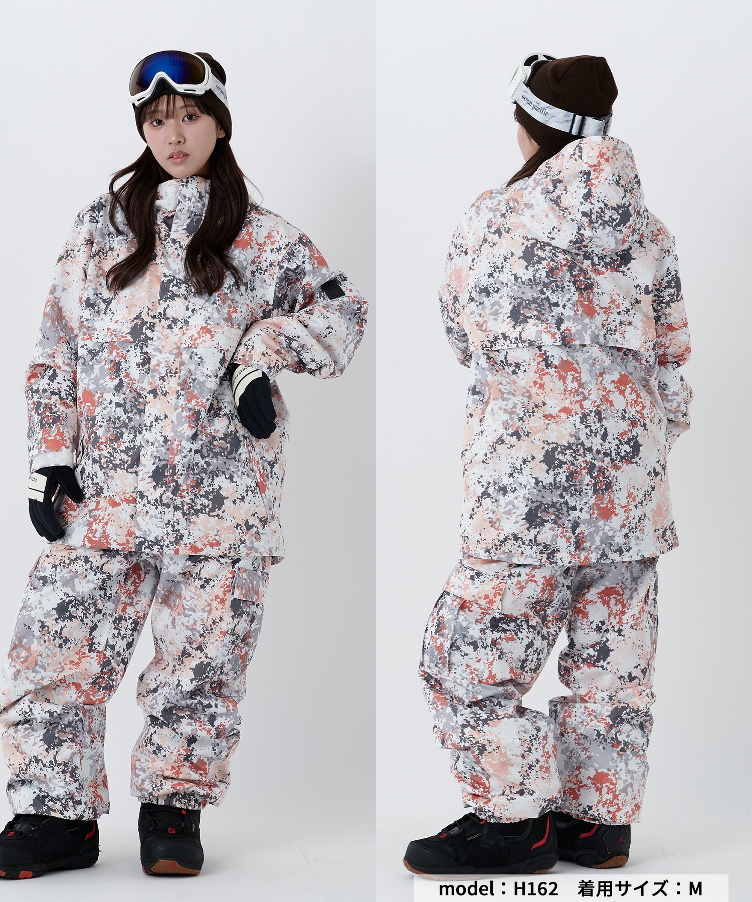 【早期購入/店頭受取対象外】OP オーシャンパシフィック スノーボード パンツ レディース ワークスタイルカーゴパンツ 545705 ムラサキスポーツ 25-26モデル MM D18(BK-S)