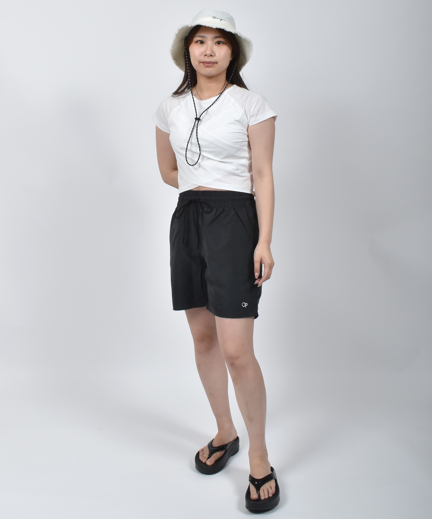 OP オーシャンパシフィック 水着 トランクス レディース ショート