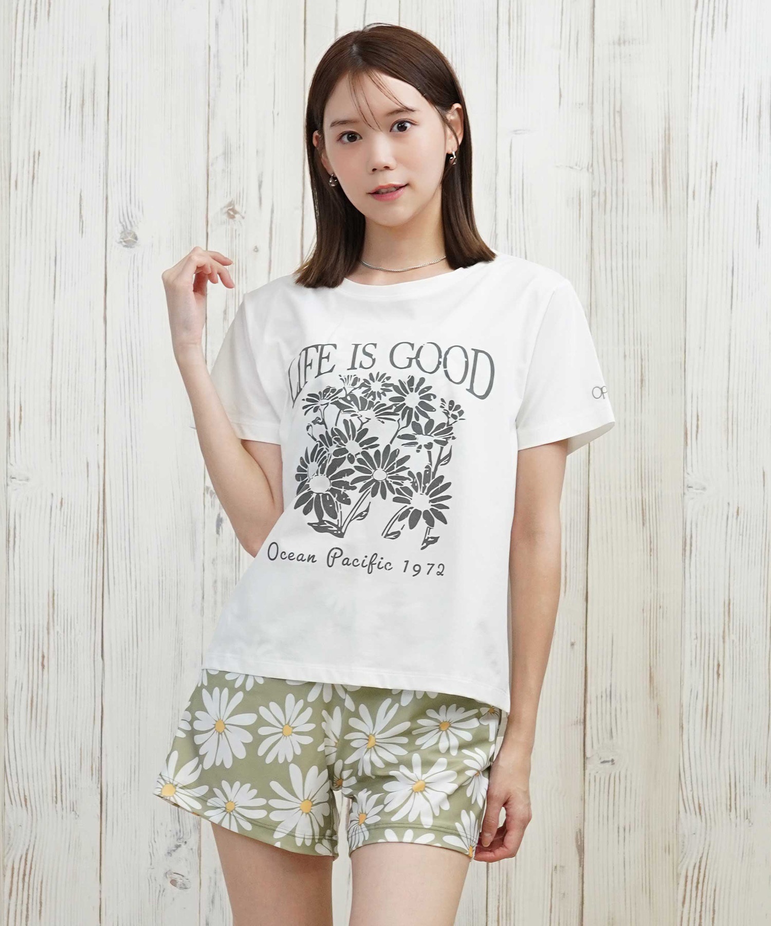 OP オーシャンパシフィック 水着 4点セット レディース ラッシュガード