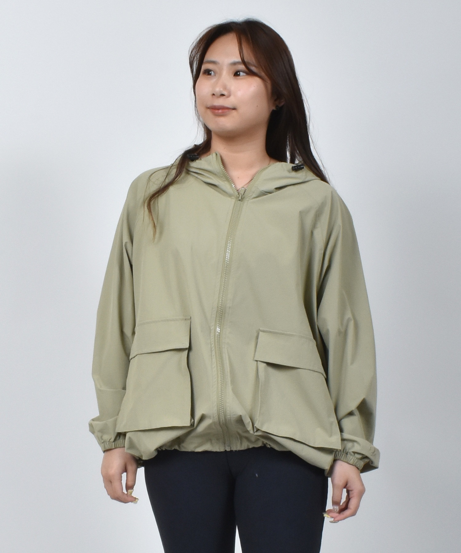 OP オーシャンパシフィック 水着 ラッシュガード ジップアップ パーカー レディース ナイロン ジャケット 水陸両用 UVカット 525200(BK-M)