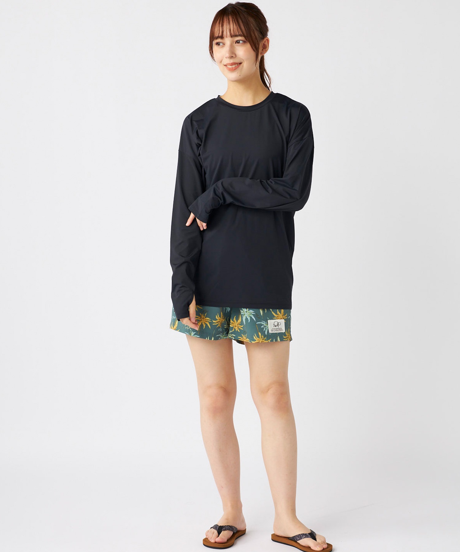 OP オーシャンパシフィック 水着 ラッシュガード 長袖 Tシャツ ロンT