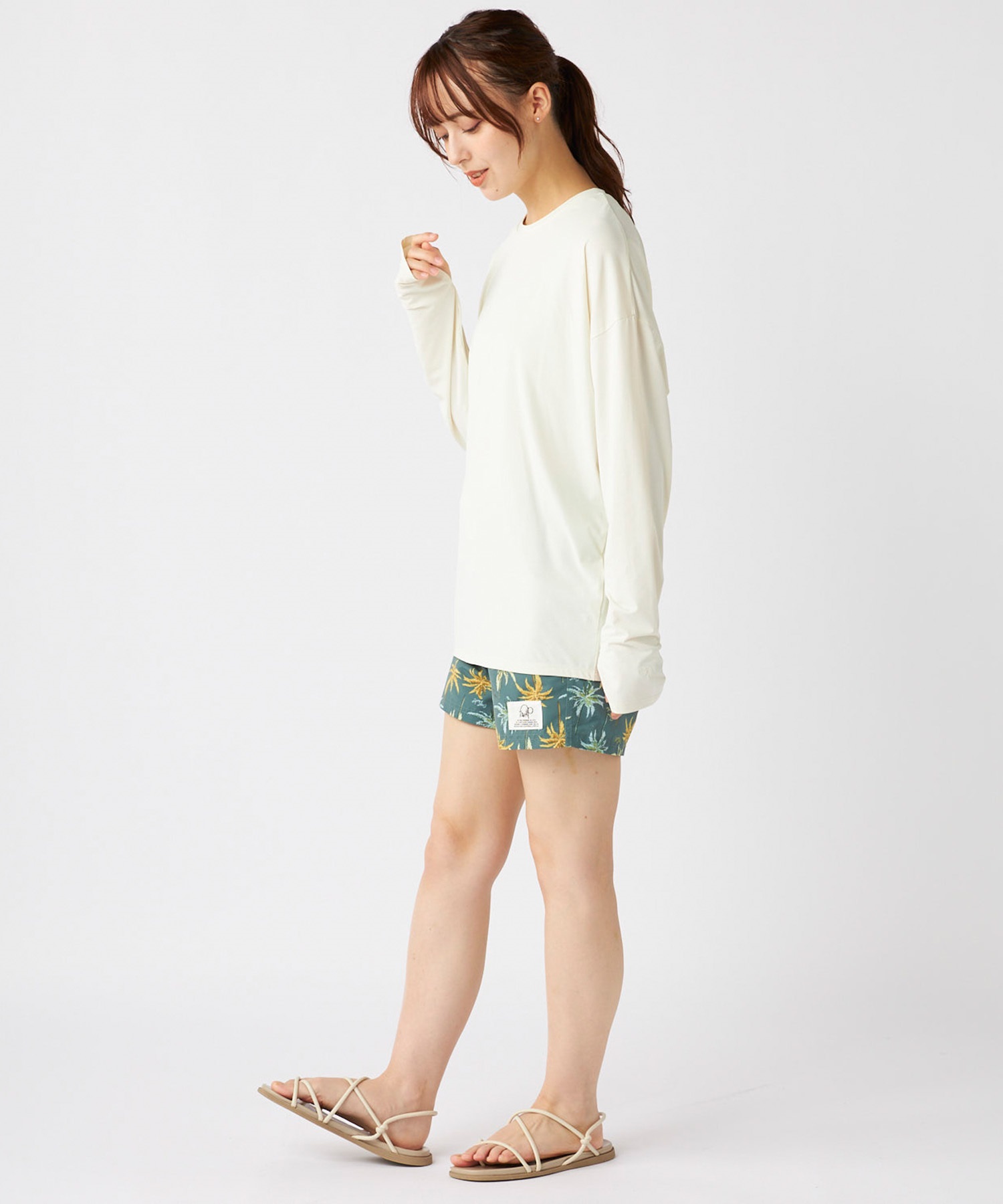 OP オーシャンパシフィック 水着 ラッシュガード 長袖 Tシャツ ロンT