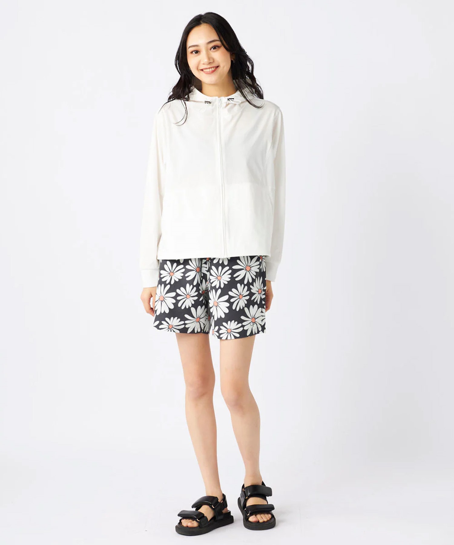 OP オーシャンパシフィック 水着 ラッシュガード ジップアップ