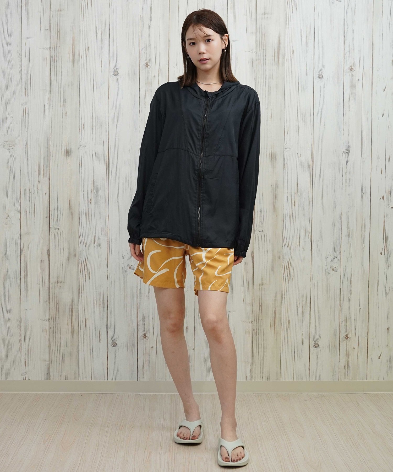 OP オーシャンパシフィック 水着 ラッシュガード ジップアップ