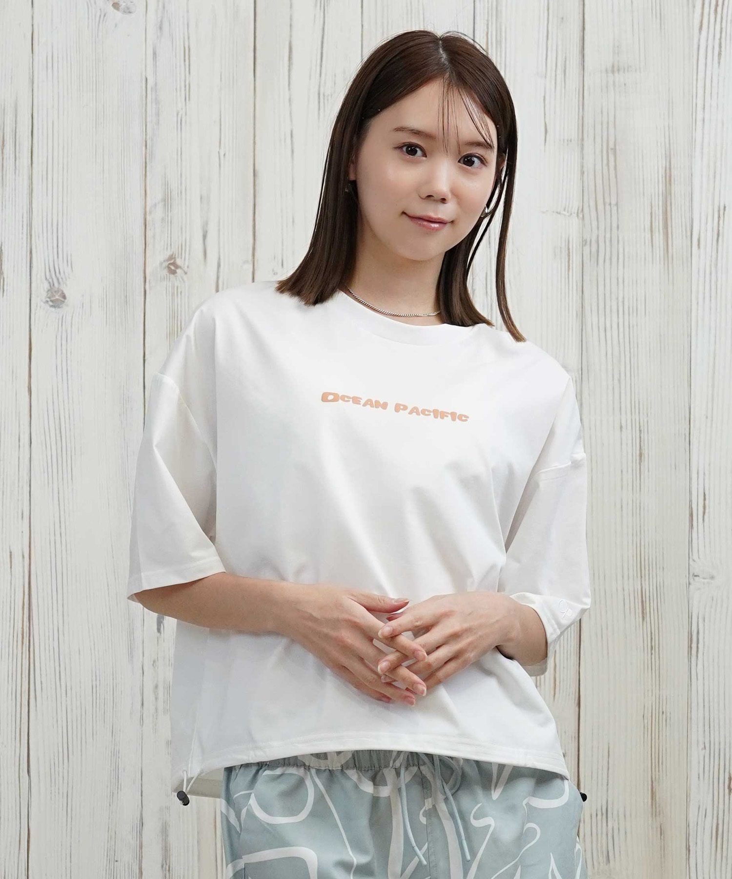 OP オーシャンパシフィック 水着 ラッシュガード 半袖 Tシャツ