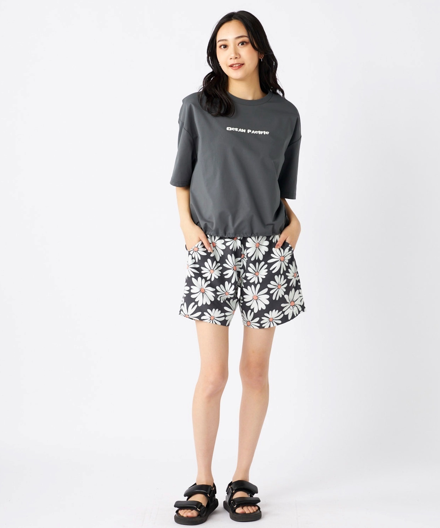 OP オーシャンパシフィック 水着 ラッシュガード 半袖 Tシャツ