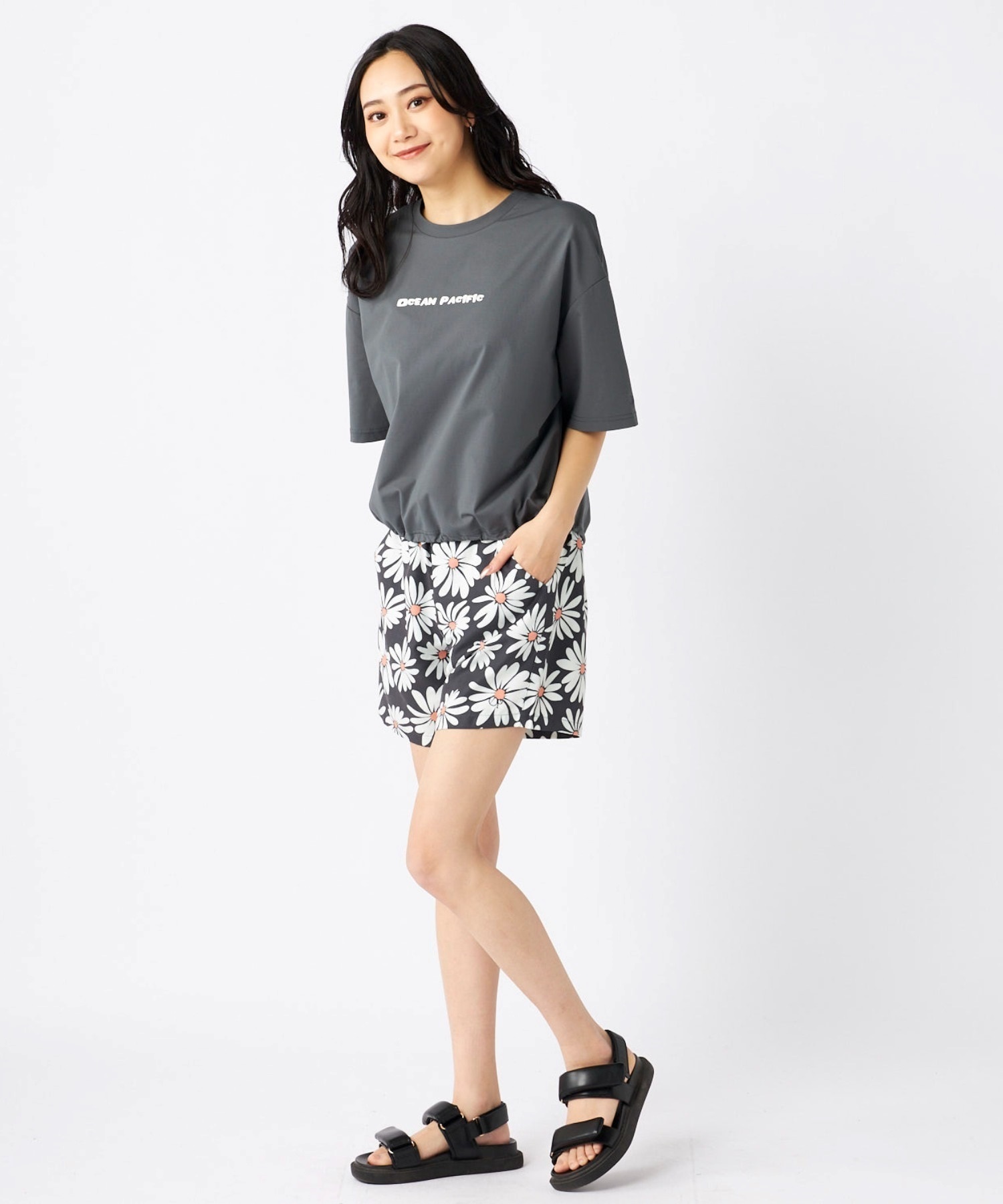 OP オーシャンパシフィック 水着 ラッシュガード 半袖 Tシャツ