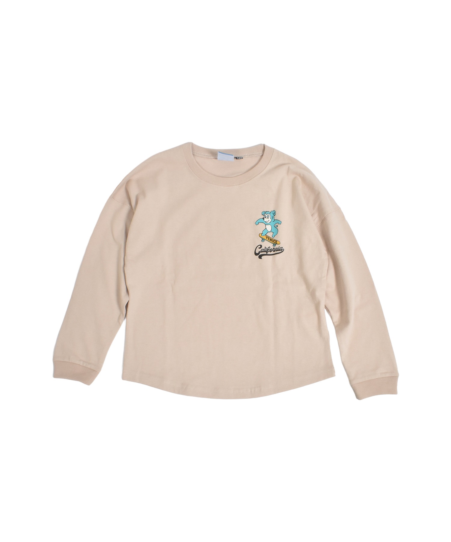OP オーシャンパシフィック 長袖 Tシャツ ロンT キッズ ジュニア 子供 バックプリント 585071(BE-130cm)