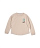 OP オーシャンパシフィック 長袖 Tシャツ ロンT キッズ ジュニア 子供 バックプリント 585071(BE-130cm)