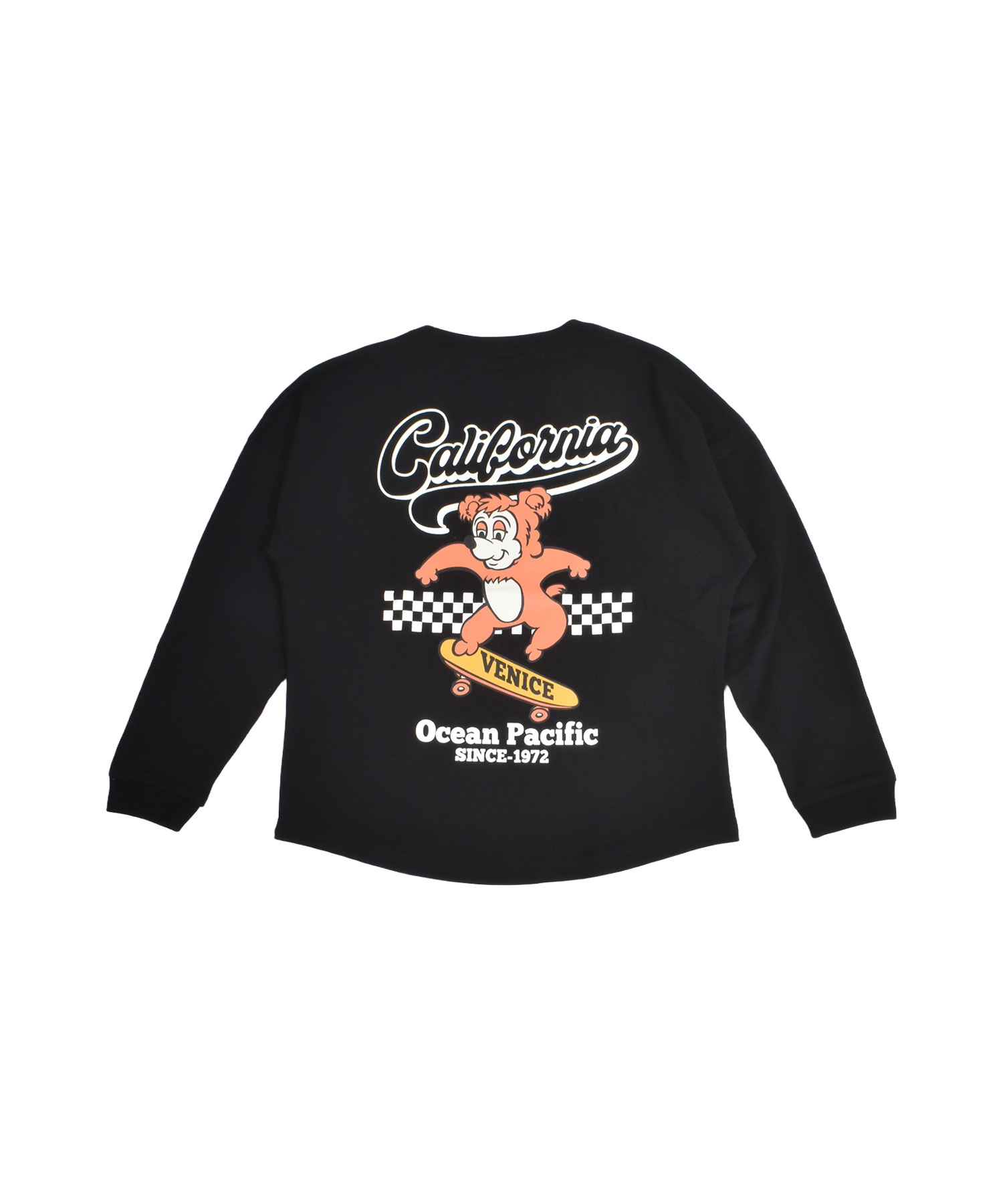 OP オーシャンパシフィック 長袖 Tシャツ ロンT キッズ ジュニア 子供 バックプリント 585071(BE-130cm)