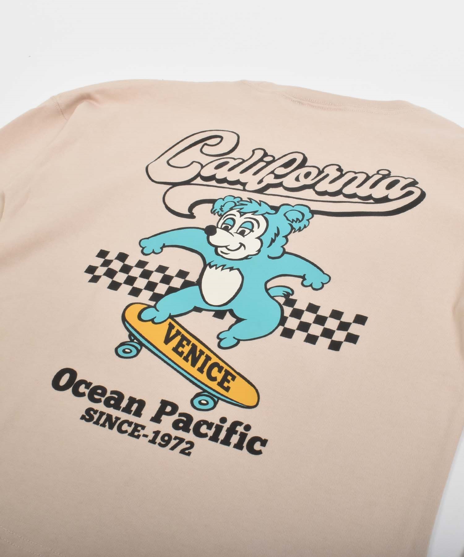 OP オーシャンパシフィック 長袖 Tシャツ ロンT キッズ ジュニア 子供 バックプリント 585071(BE-130cm)