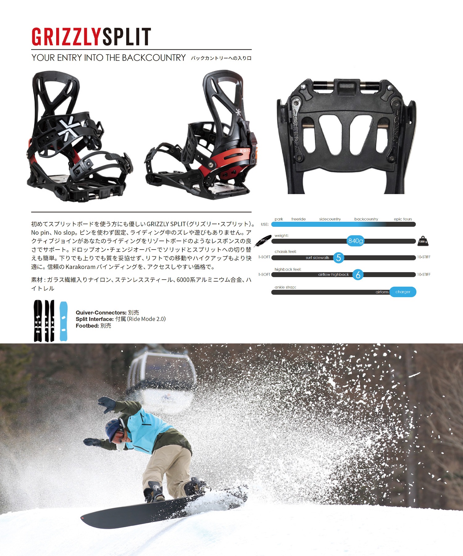 アメリカ通販ファッション 早期購入】KARAKORAM カラコラム スノーボード バインディング スキー・スノーボードアクセサリー
