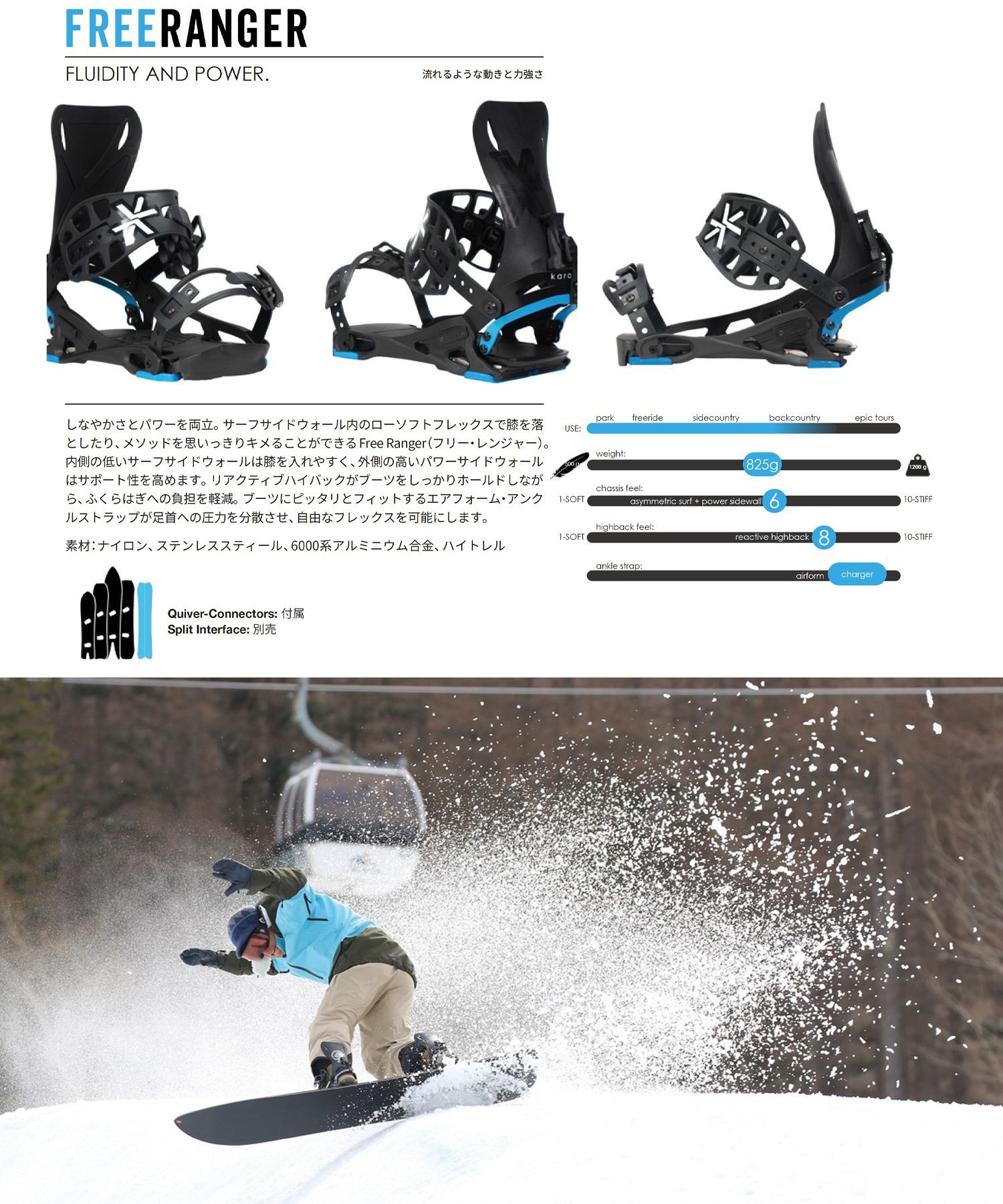 KARAKORAM カラコラム FREE RANGER スノーボード バインディング KARAKORAM カラコラム FREE RANGER スノーボード バインディング