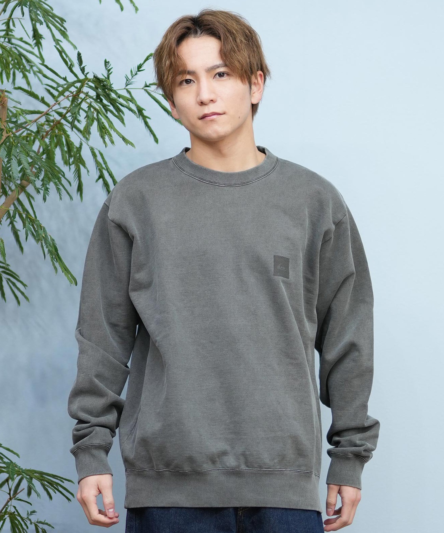 QUIKSILVER クイックシルバー トレーナー メンズ クルーネック スウェット バックプリント QS BOX CREW QPO251611M ムラサキスポーツ限定(BLK-M)