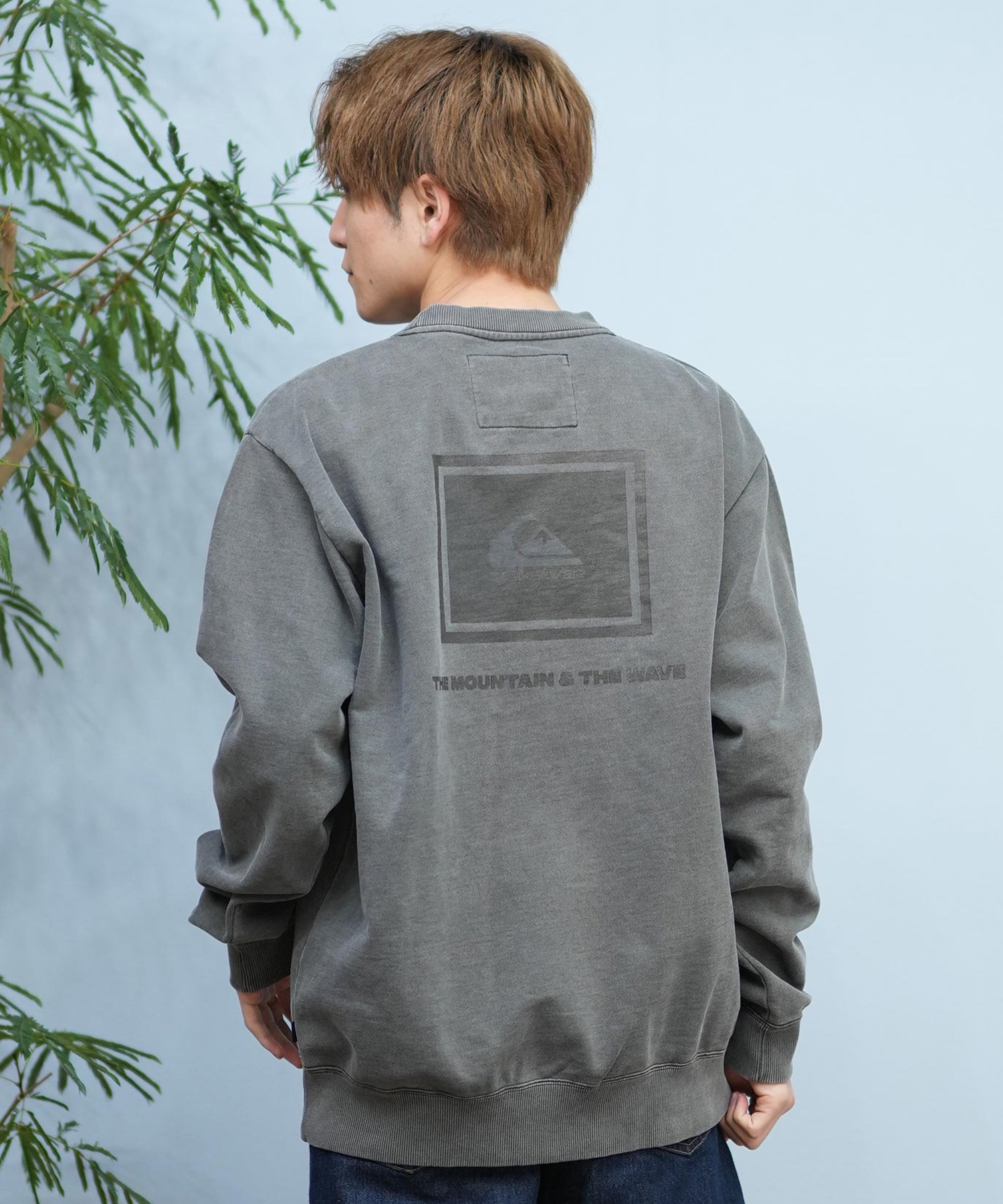 QUIKSILVER クイックシルバー トレーナー メンズ クルーネック スウェット バックプリント QS BOX CREW QPO251611M ムラサキスポーツ限定(BLK-M)