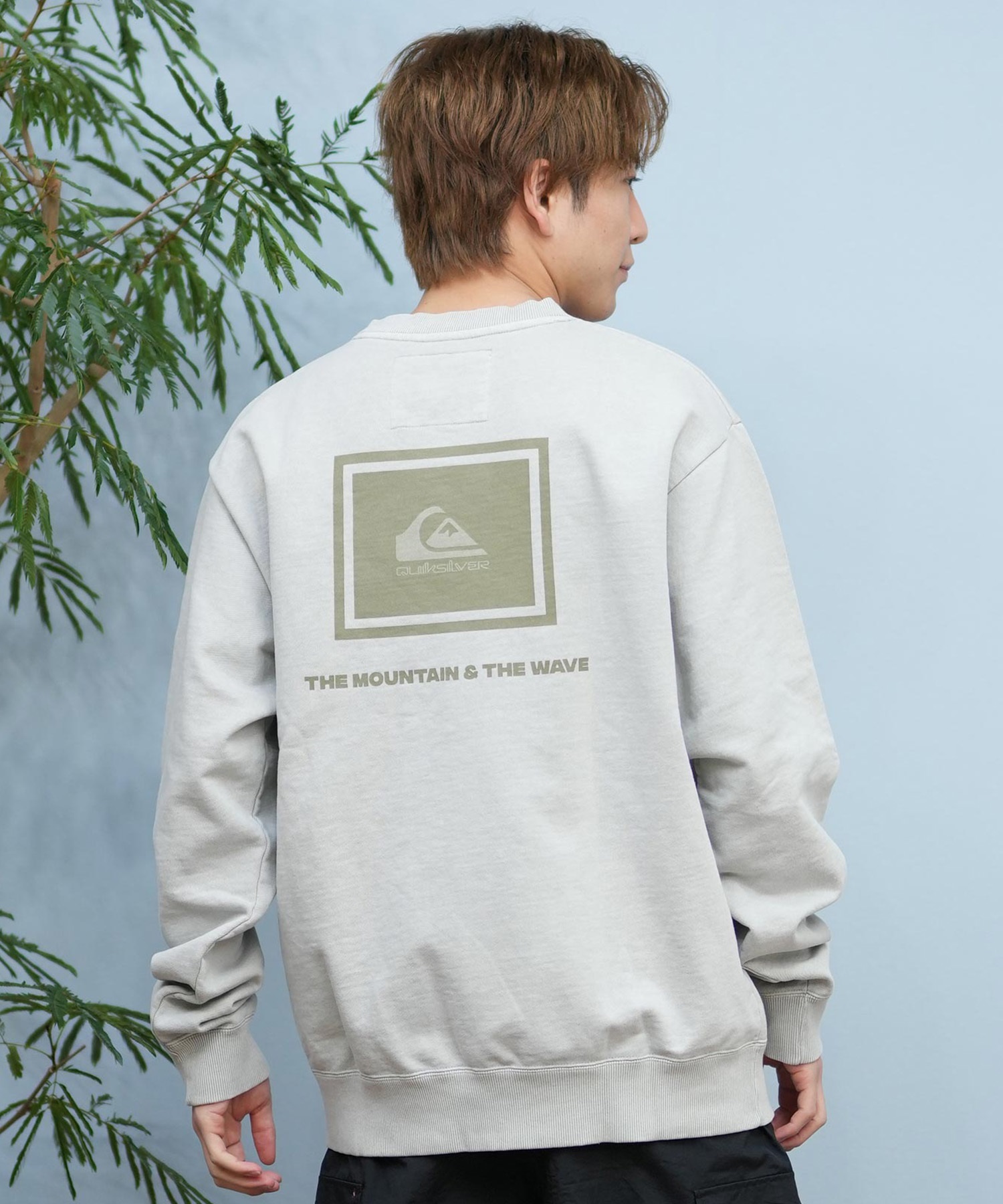 QUIKSILVER クイックシルバー トレーナー メンズ クルーネック スウェット バックプリント QS BOX CREW QPO251611M ムラサキスポーツ限定(BLK-M)