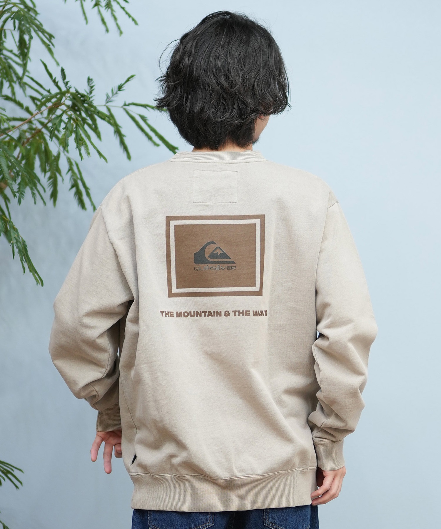 QUIKSILVER クイックシルバー トレーナー メンズ クルーネック スウェット バックプリント QS BOX CREW QPO251611M ムラサキスポーツ限定(BLK-M)