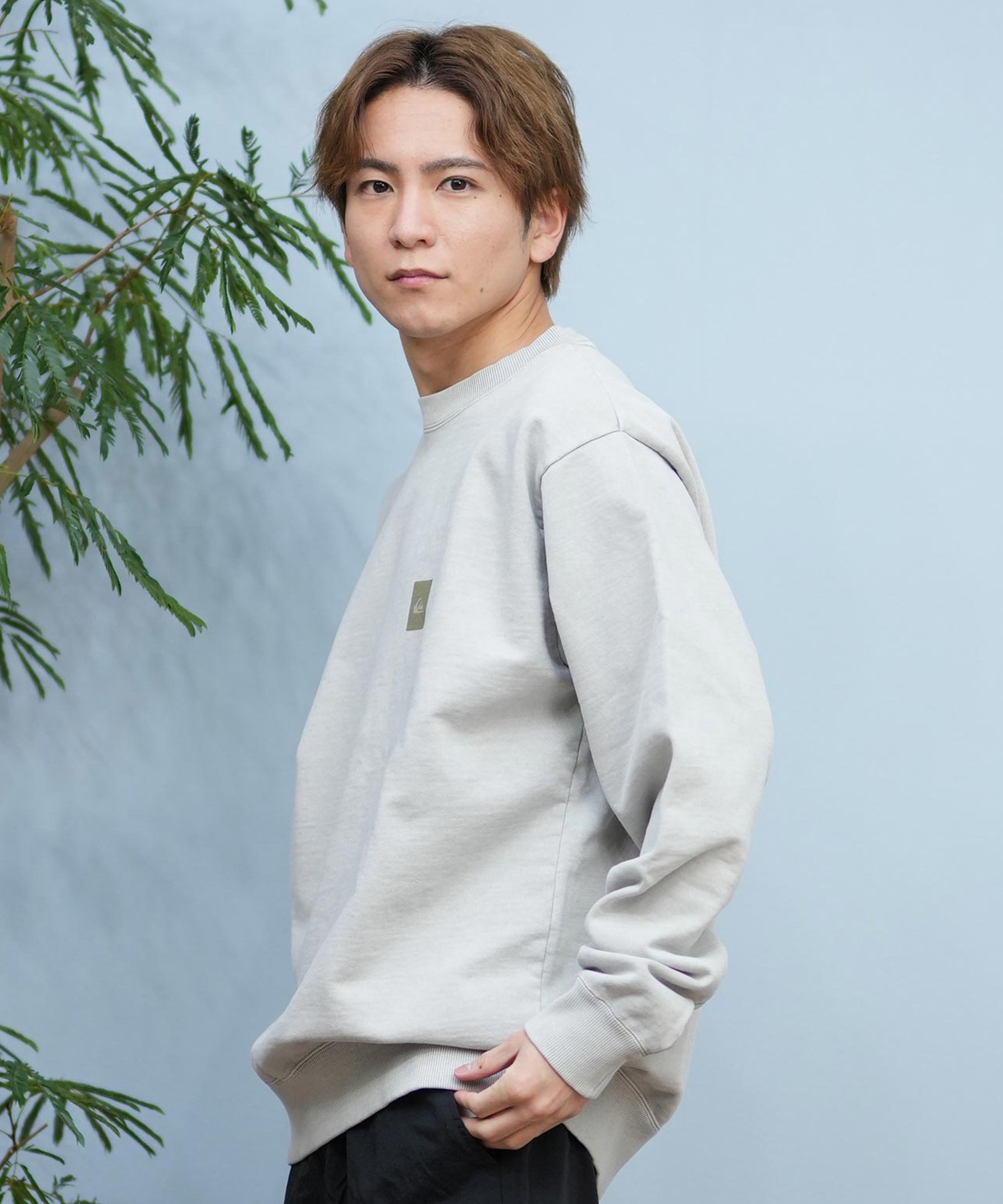 QUIKSILVER クイックシルバー トレーナー メンズ クルーネック スウェット バックプリント QS BOX CREW QPO251611M ムラサキスポーツ限定(BLK-M)