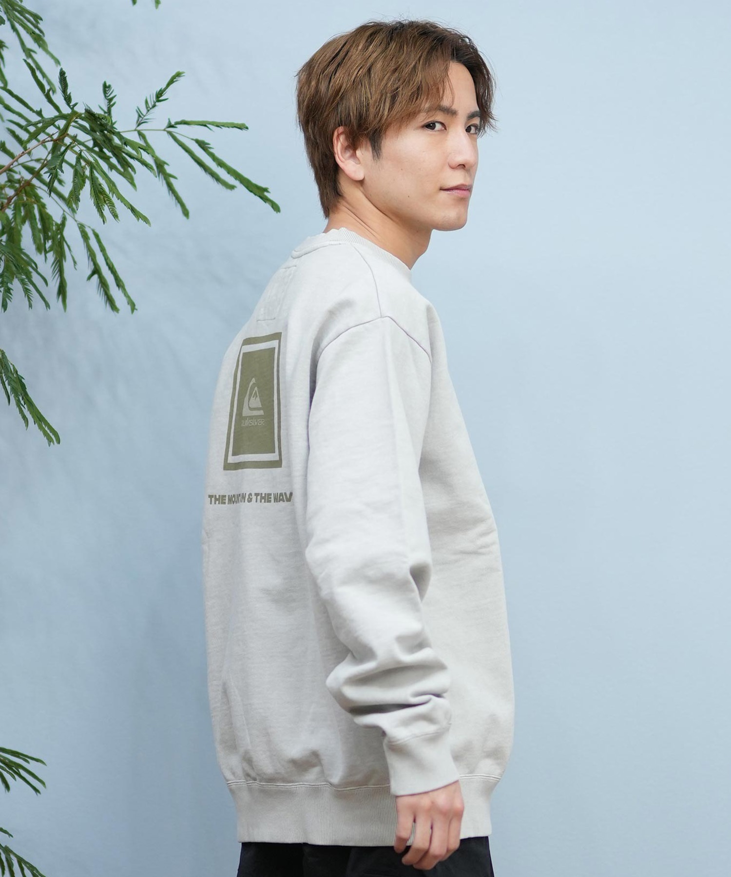 QUIKSILVER クイックシルバー トレーナー メンズ クルーネック スウェット バックプリント QS BOX CREW QPO251611M ムラサキスポーツ限定(BLK-M)