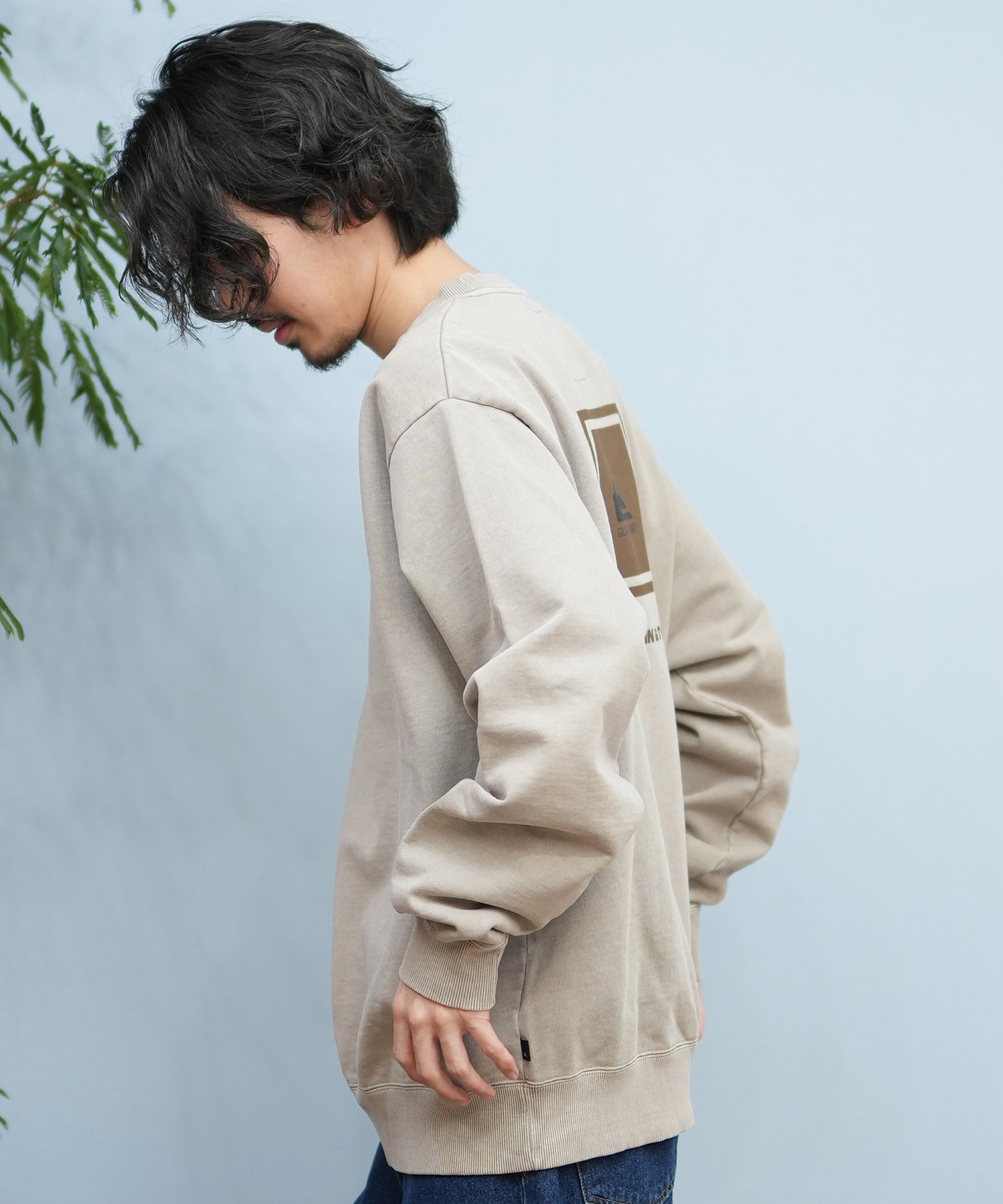 QUIKSILVER クイックシルバー トレーナー メンズ クルーネック スウェット バックプリント QS BOX CREW QPO251611M ムラサキスポーツ限定(BLK-M)