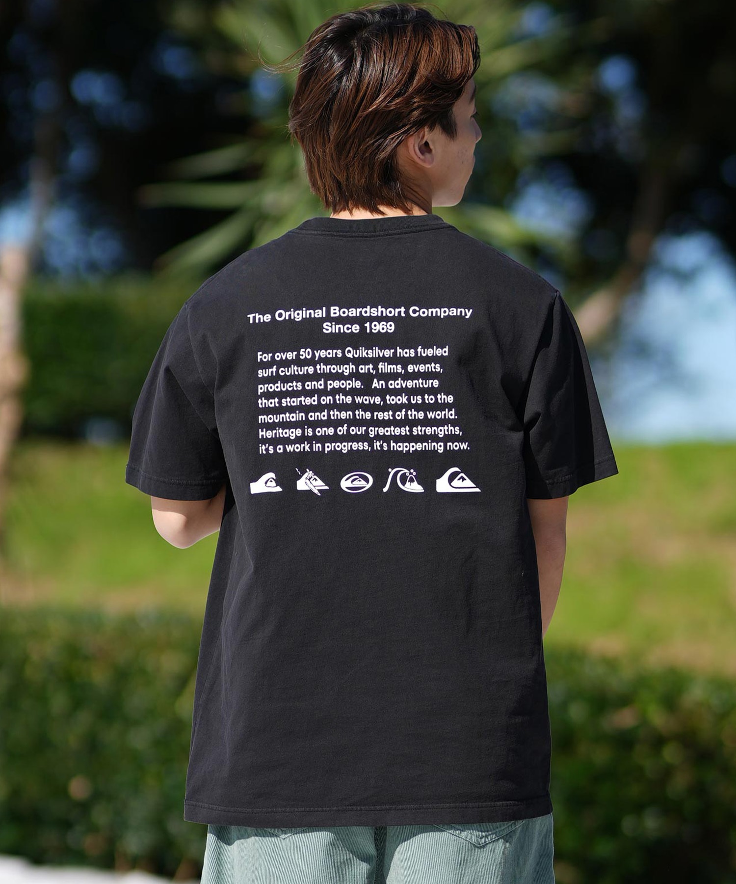 QUIKSILVER Tシャツ QUIKSILVER クイックシルバー 半袖 Tシャツ メンズ ポケットT バック