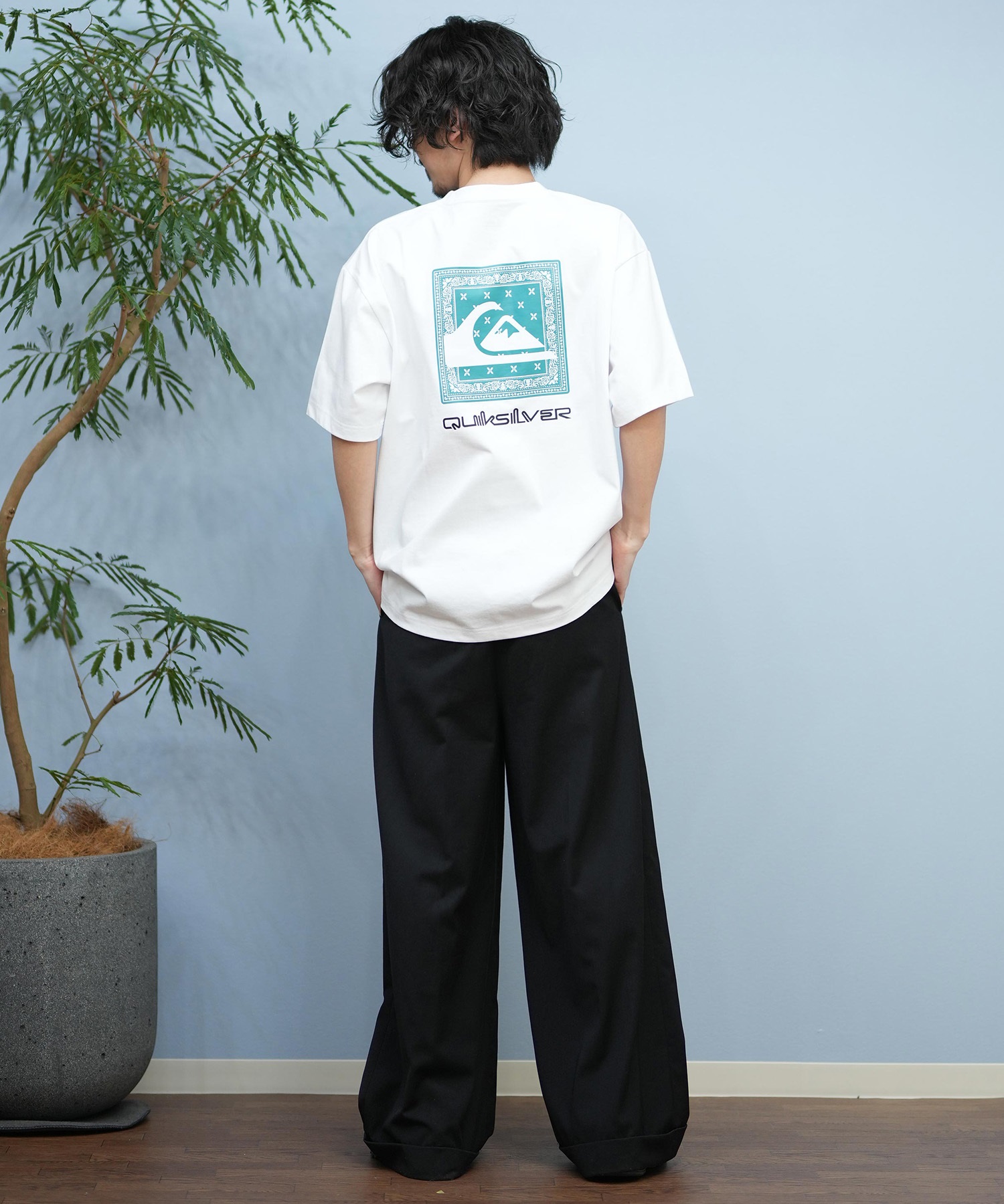 QUIKSILVER クイックシルバー 半袖 Tシャツ メンズ バックプリント